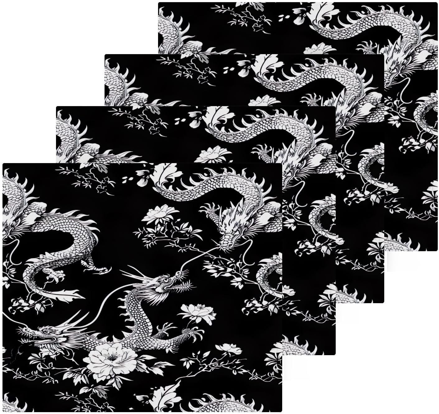 Elegant Chinese Dragon Washcloth Set for Babies