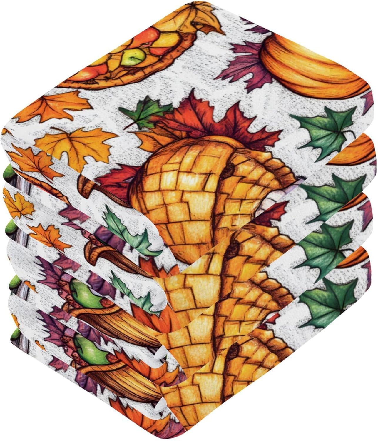 Thanksgiving Size Washcloth Set for Home Kitchen