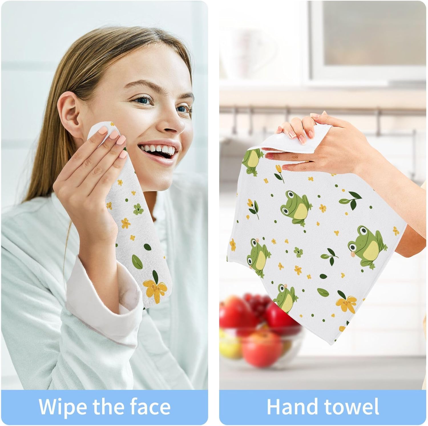 Xigua Cute Frog Washcloth Set