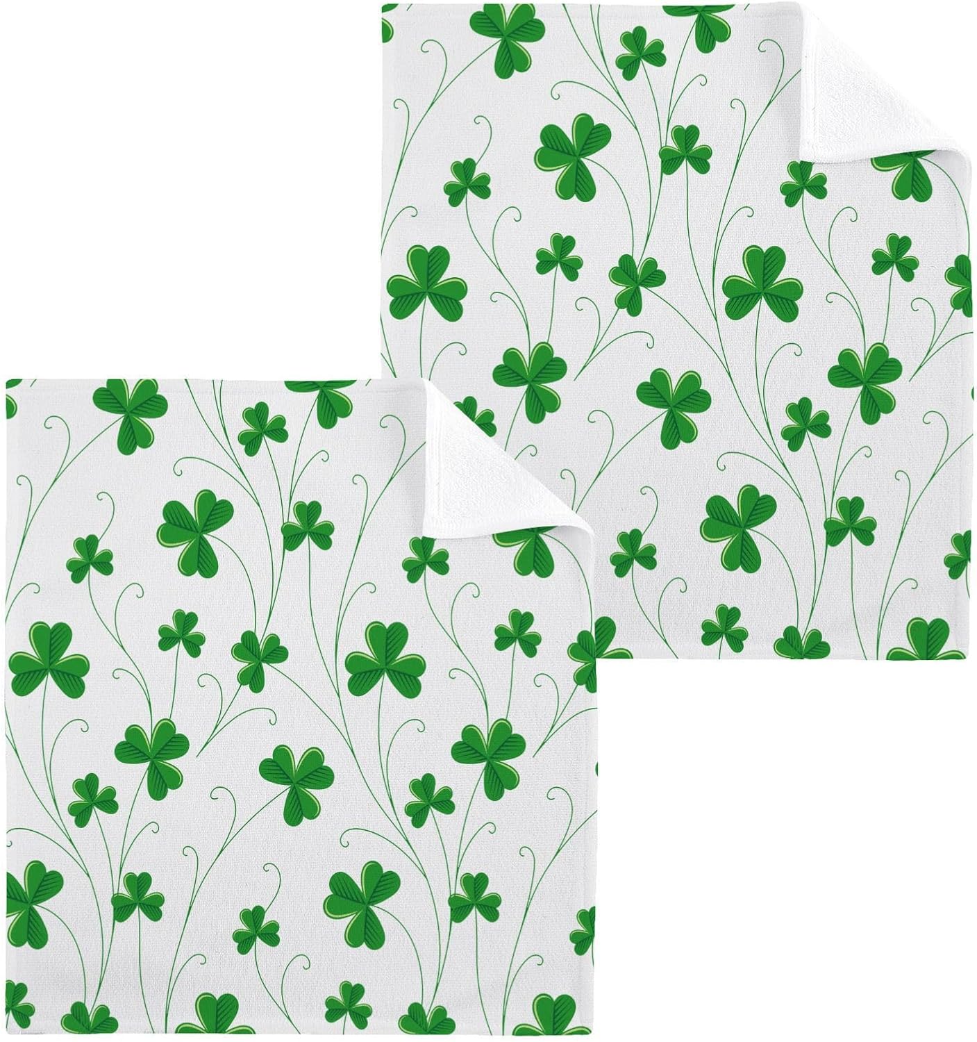 WIHVESt Patricks Day Shamrock Towels Set