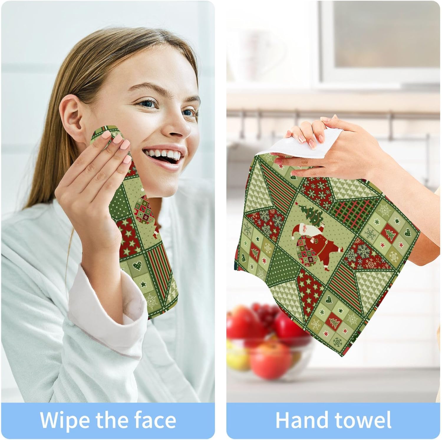 Xigua Christmas Santa Claus Washcloth Set