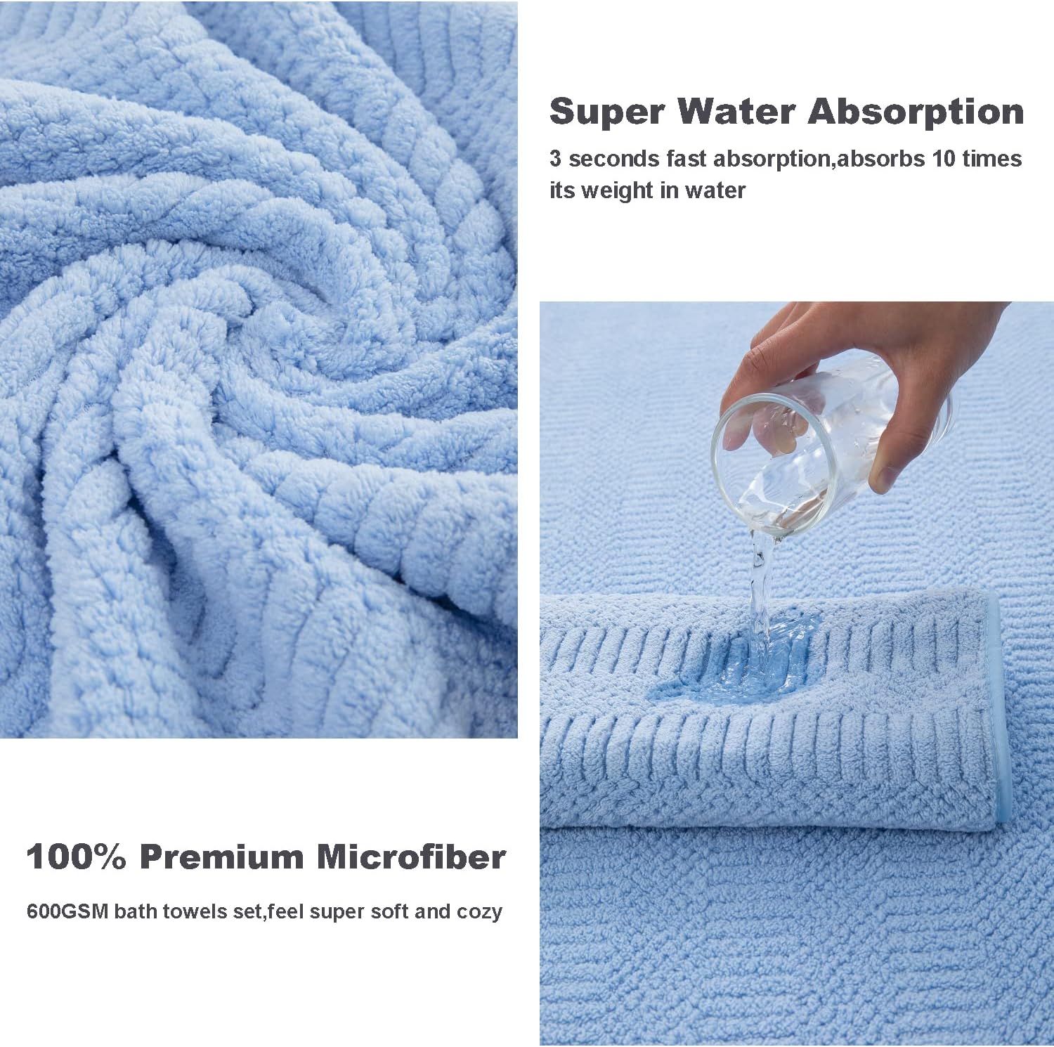 Extra Large Bath Towels Set for Bathroom Hotel Spa