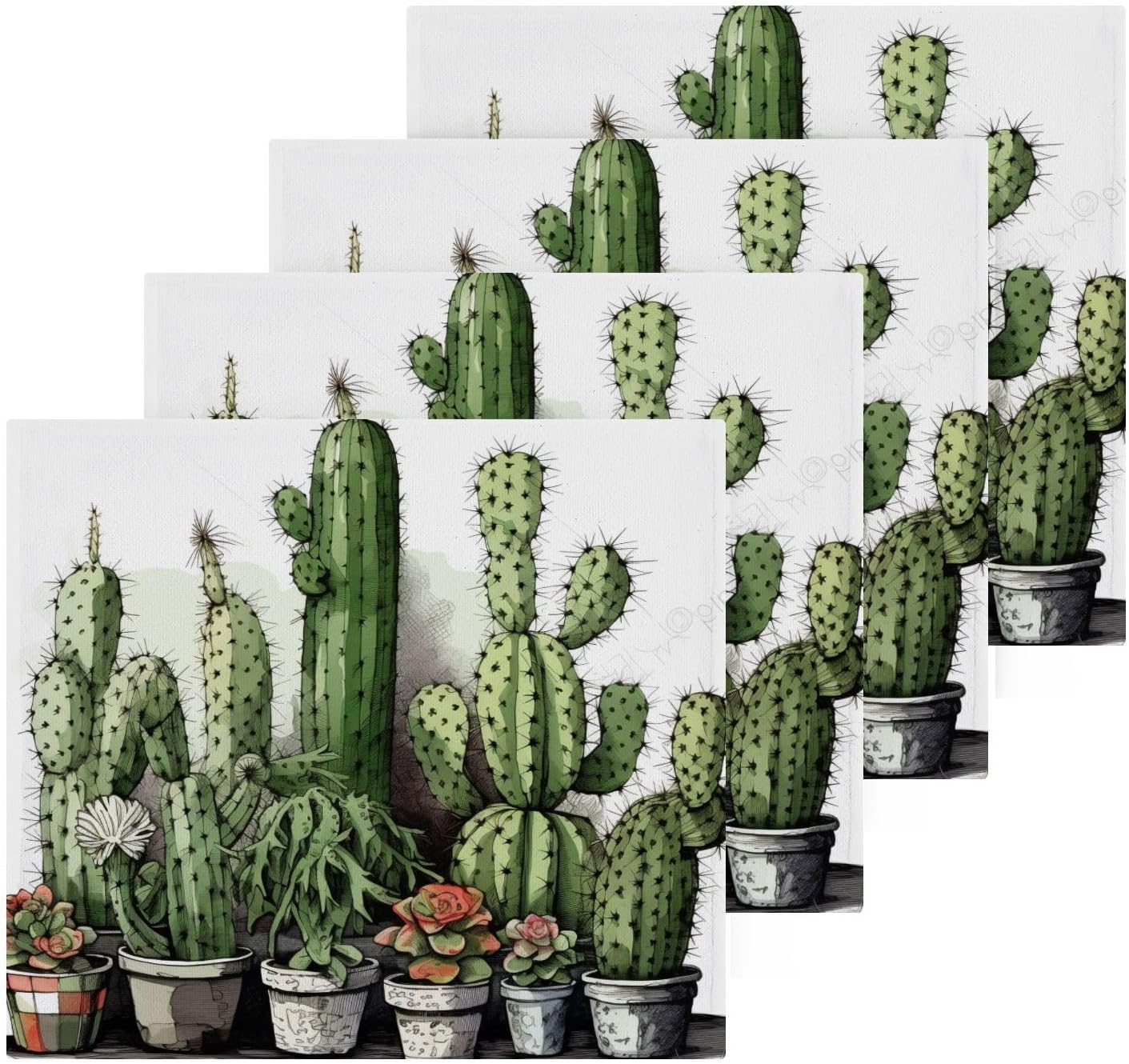 Reusable 12x12 Washcloth Soft Durable Cactus Wasser Resargeting