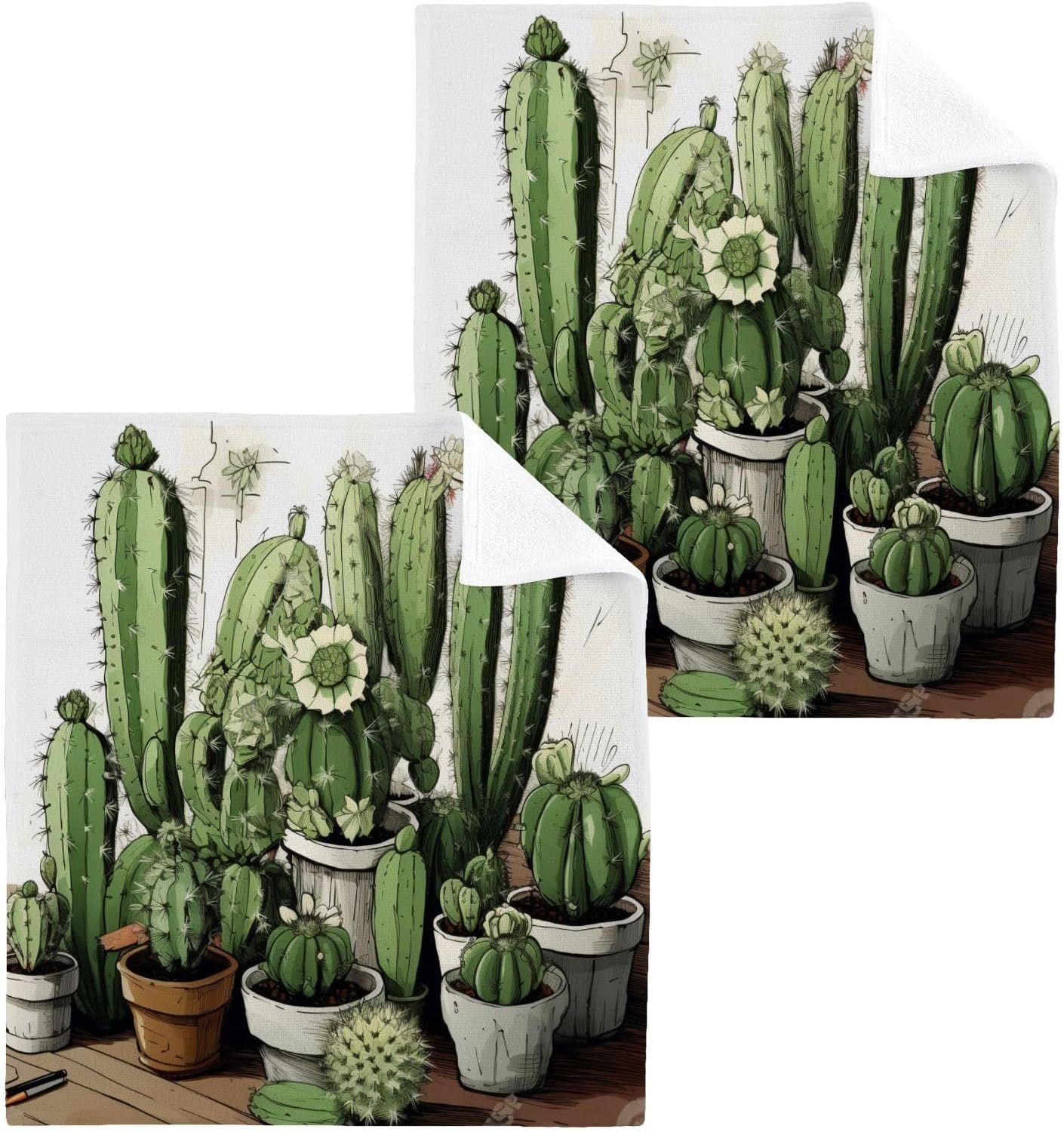Cactus Washcloth 2-Pack