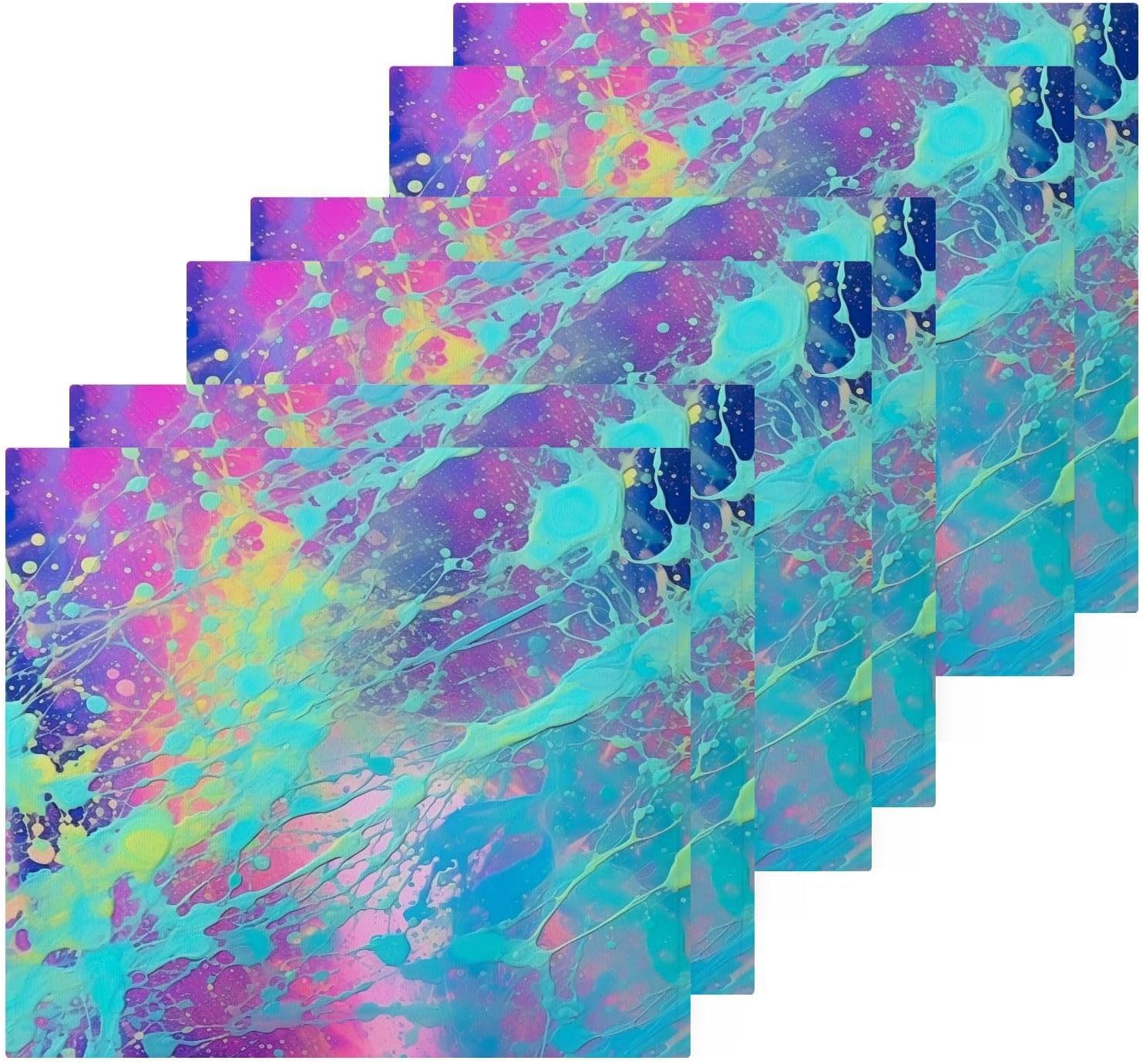Iridescent Washcloth Set Soft AbsorbentReusable Washcloths for Baby and Fingertip Towels