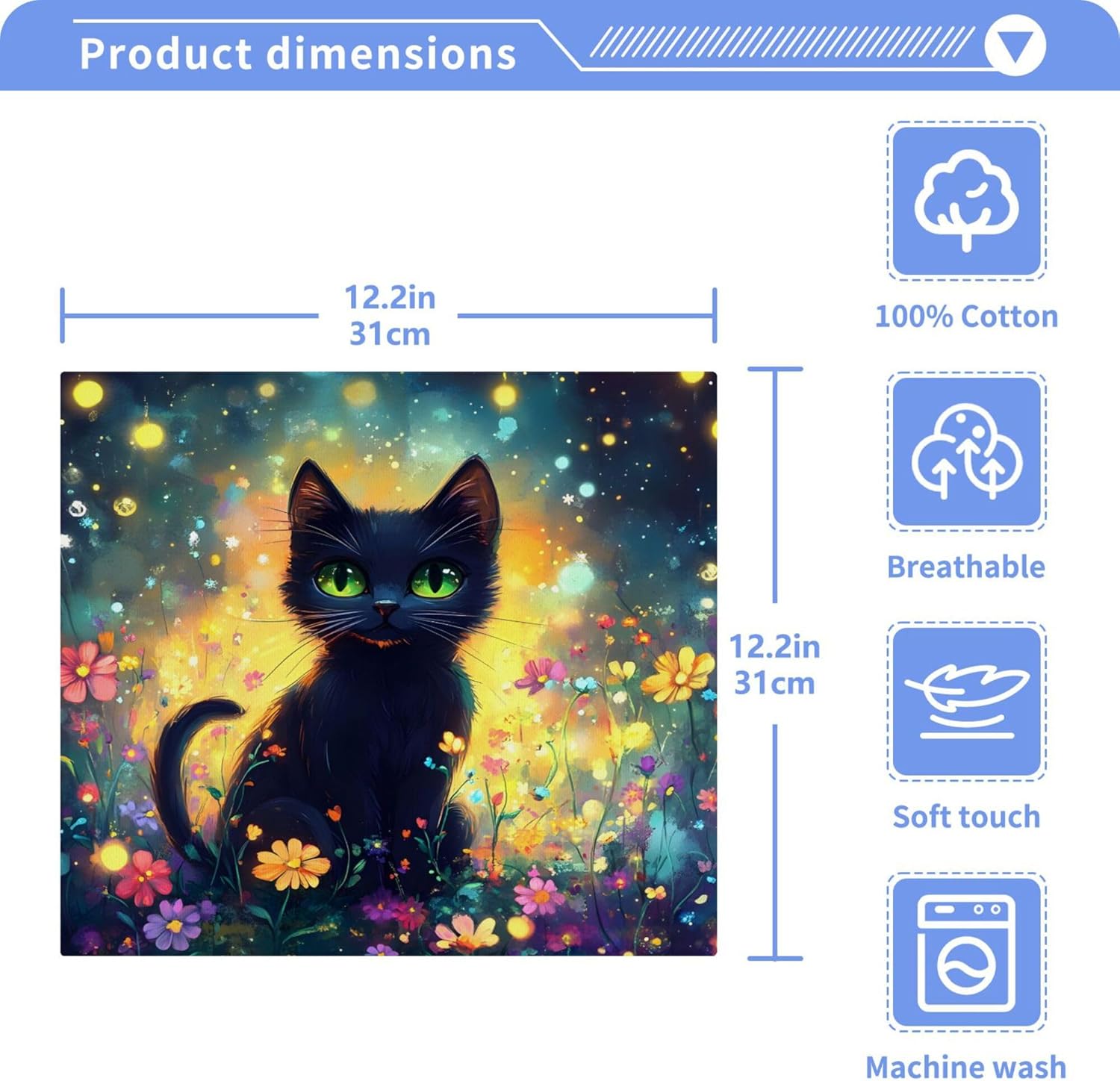 Reliable Black Cat Washcloth