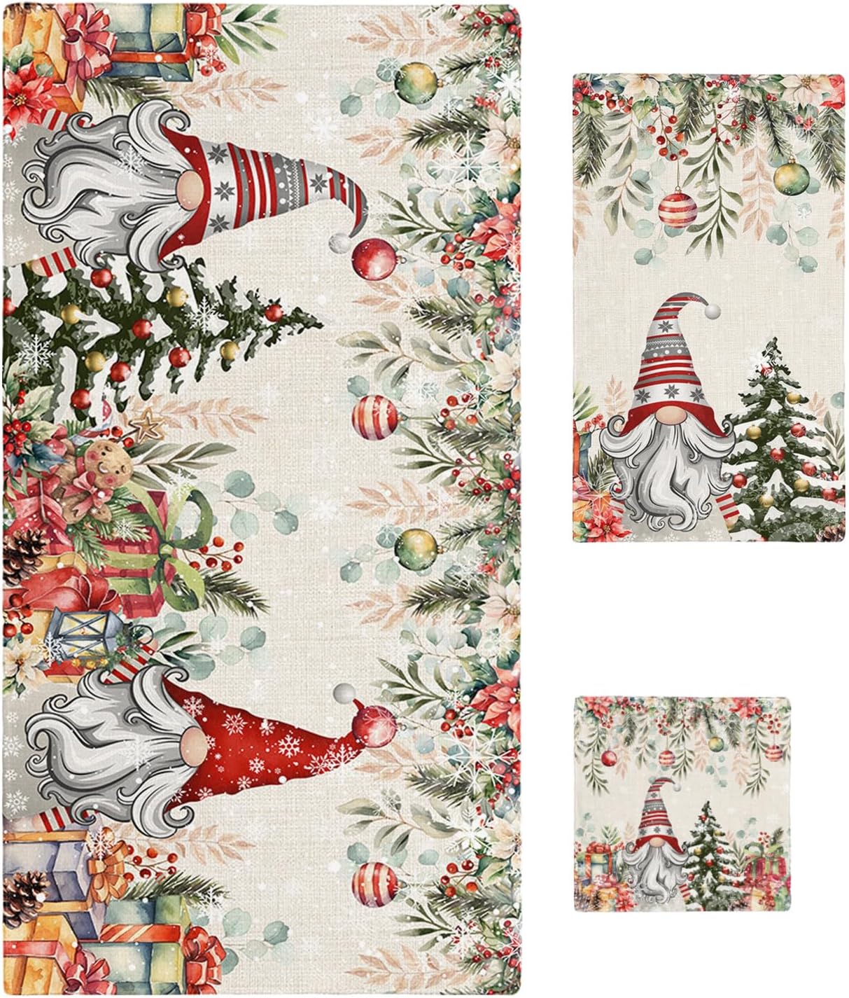 holiday surprisechristmas bath towel set 3-piece