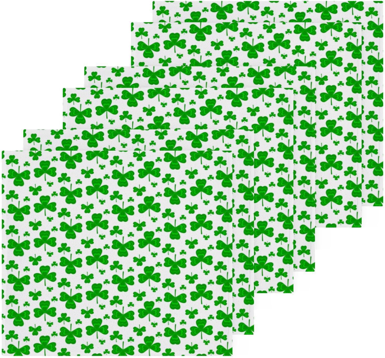 St Patricks Day Clover Washcloth Set 2-Pack