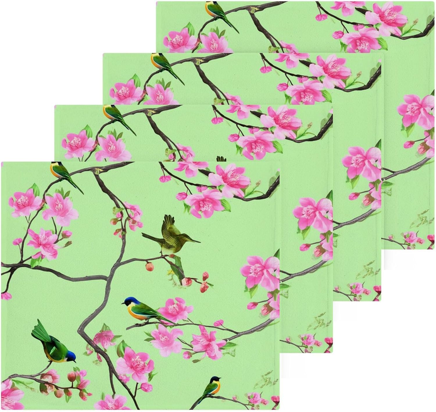 Bird-Shaped 12x12 Cotton Washcloths for Bathroom Gym and More