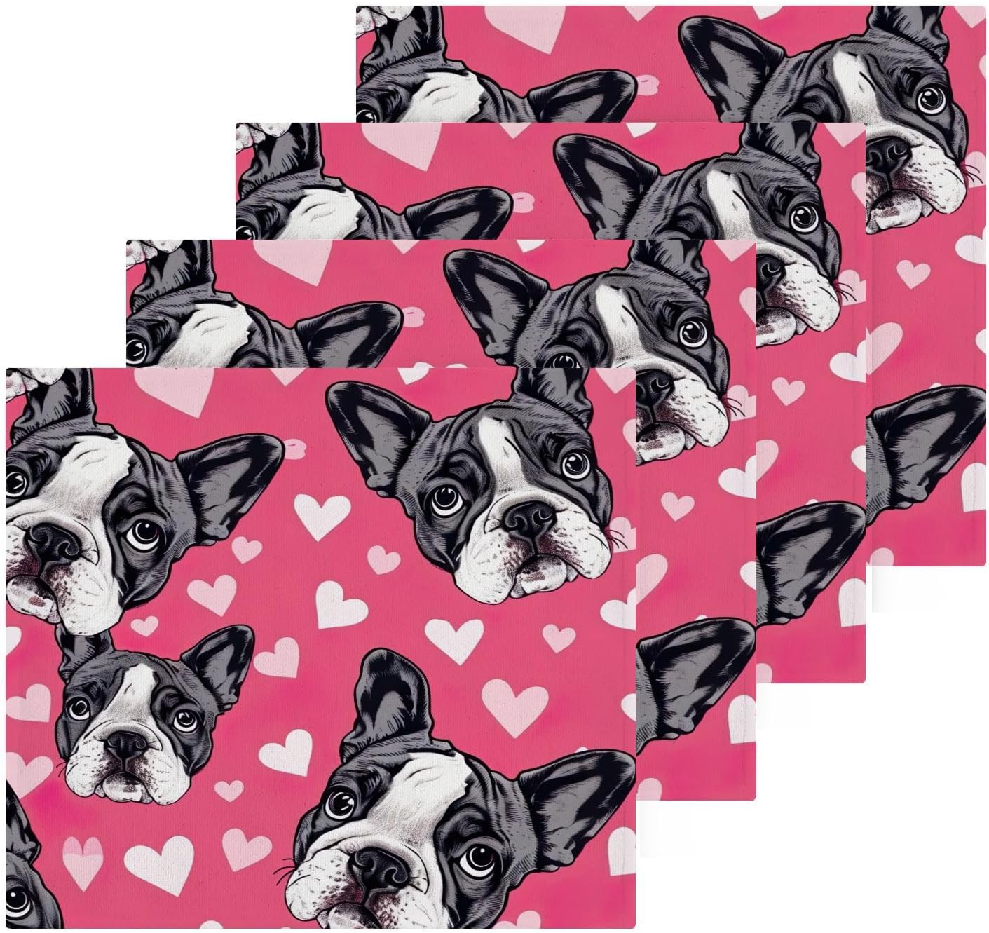 French Bulldog Washcloths 2 Pack Soft Cotton Towels for Bath Spa