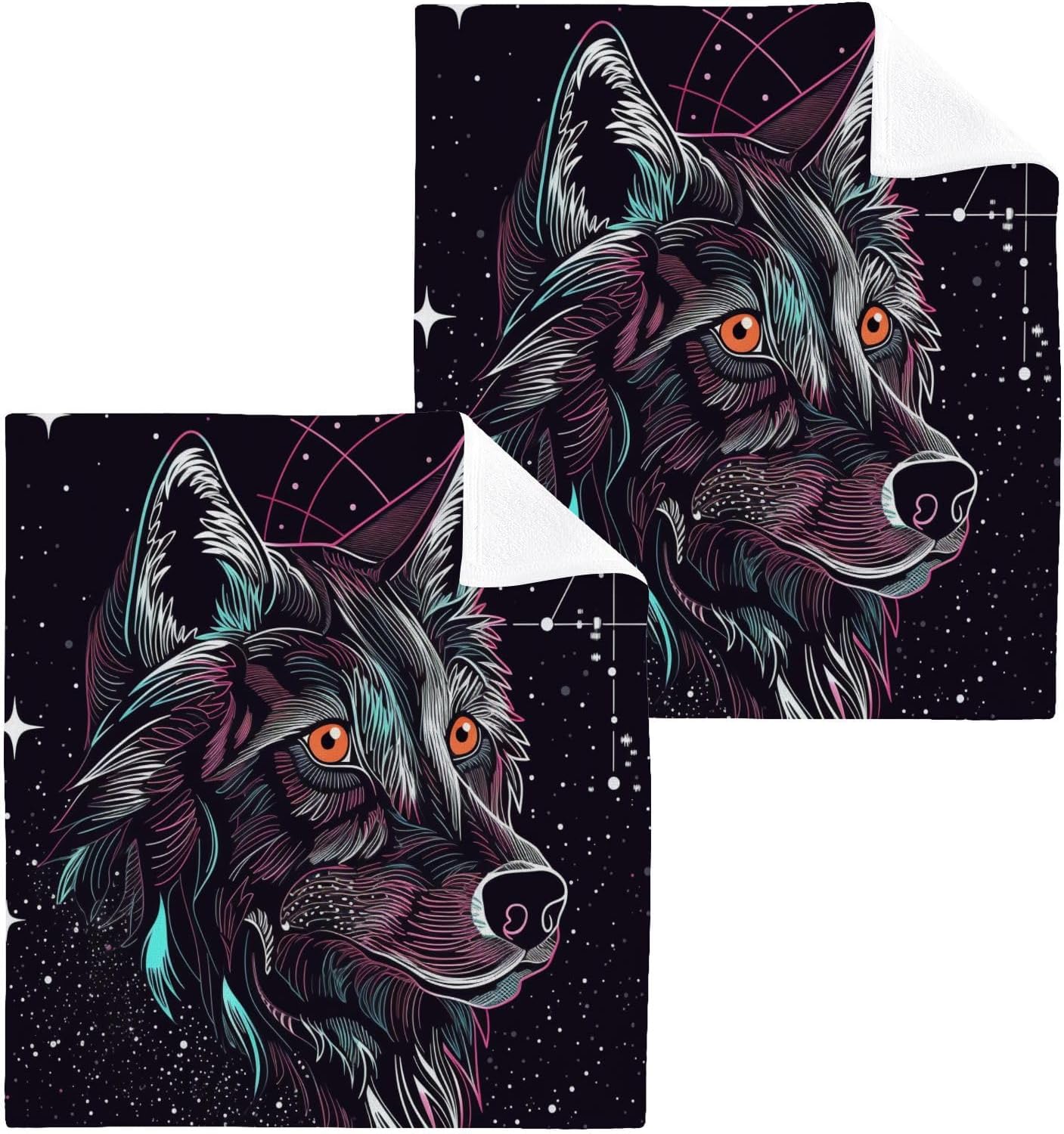 Wolf Washcloth 2-Pack