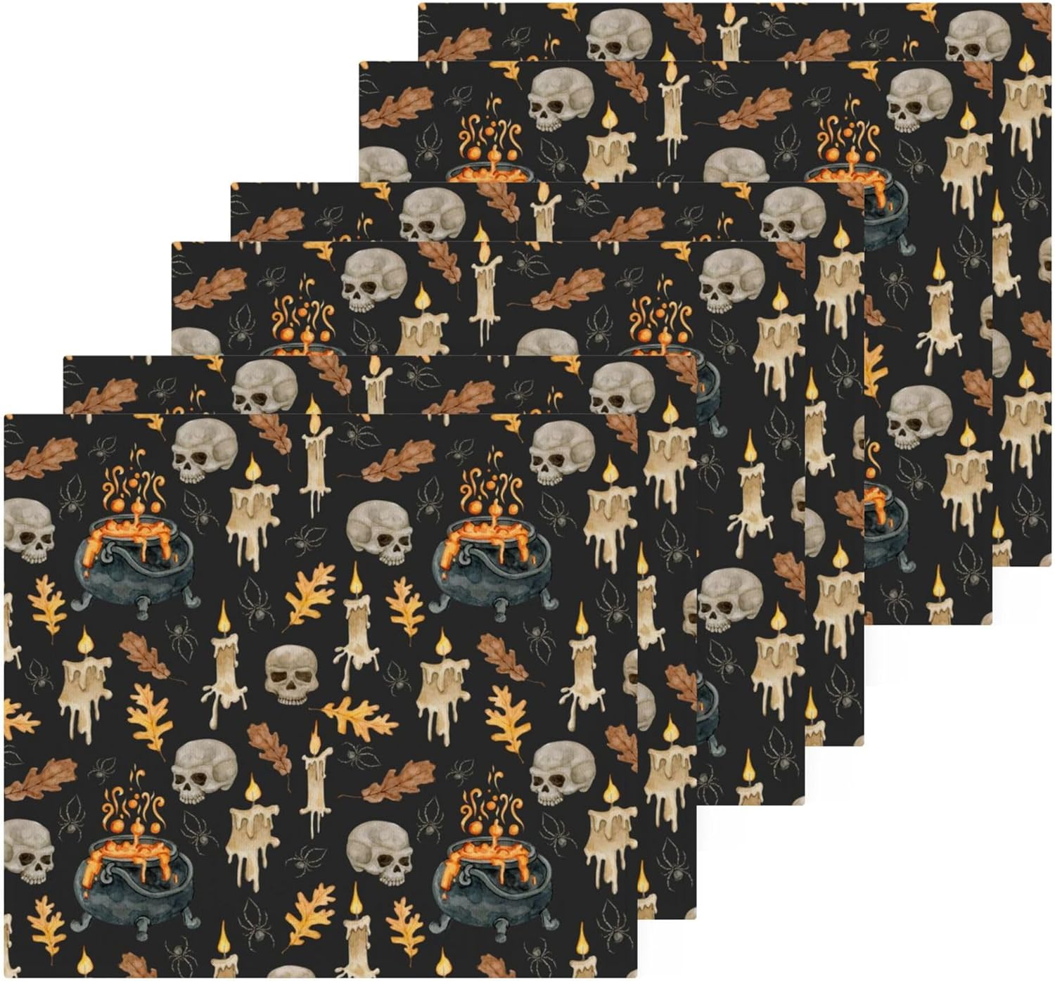 Trick or Treat Halloween Skull Washcloth Set