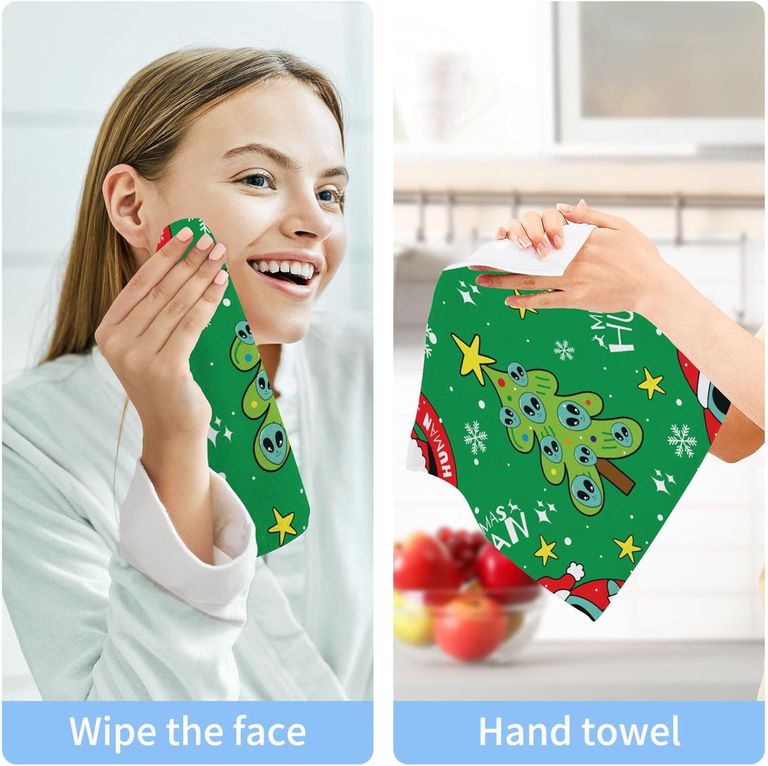 Xigua Christmas Santa Washcloth Set