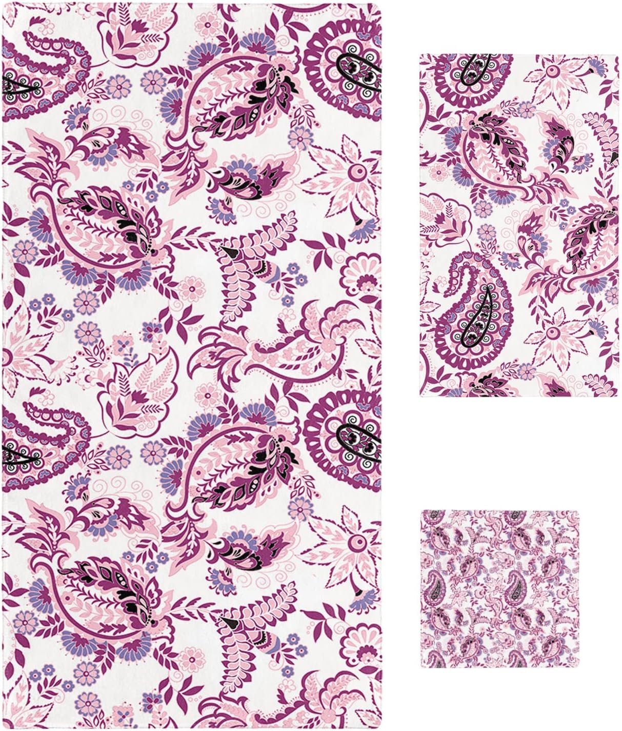 Elegant Microfiber Bath Towels Set Luxury Soft Quick-Drying for Home Kitchen