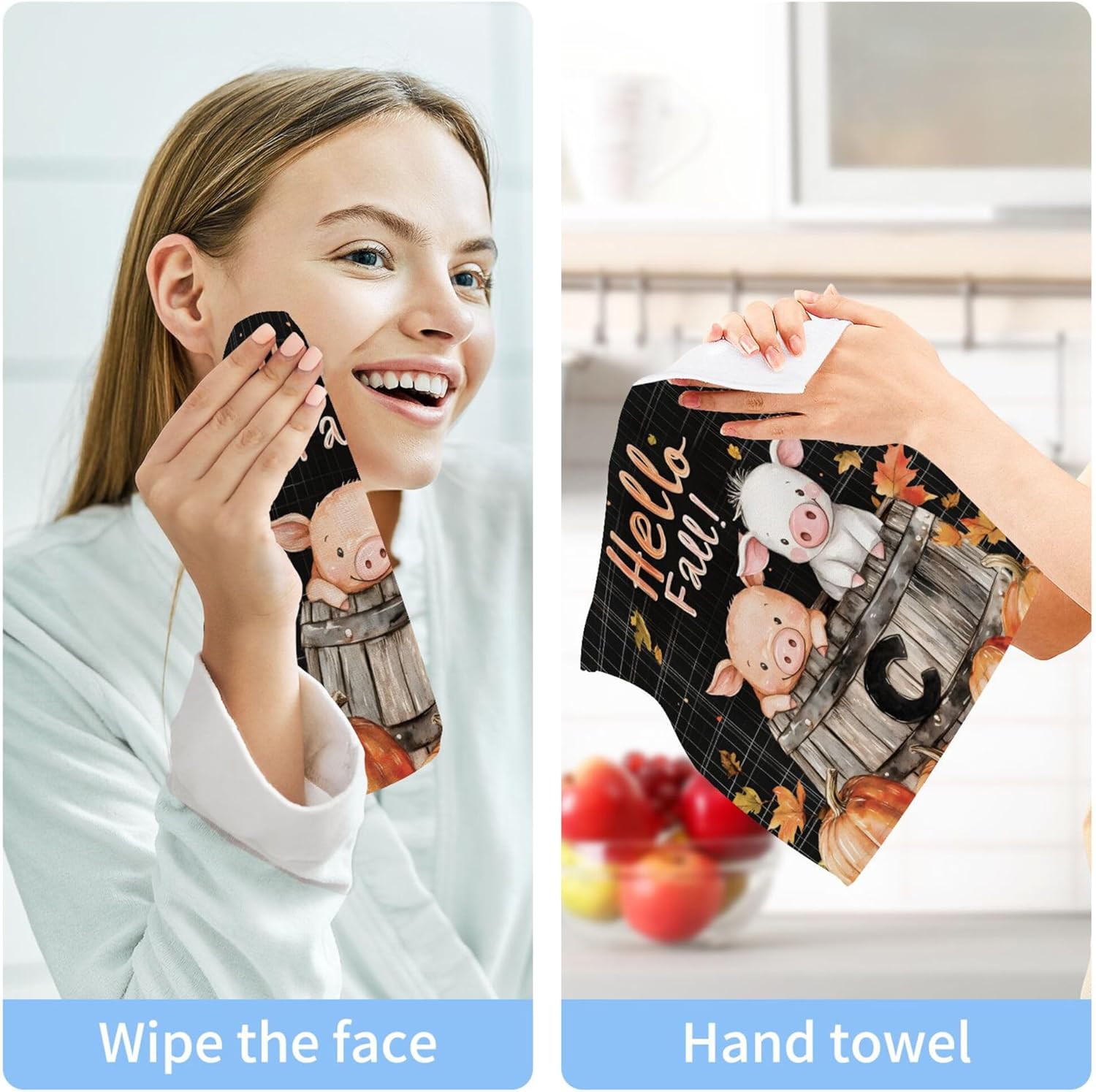 Xigua Bamboo Cow Washcloth Set
