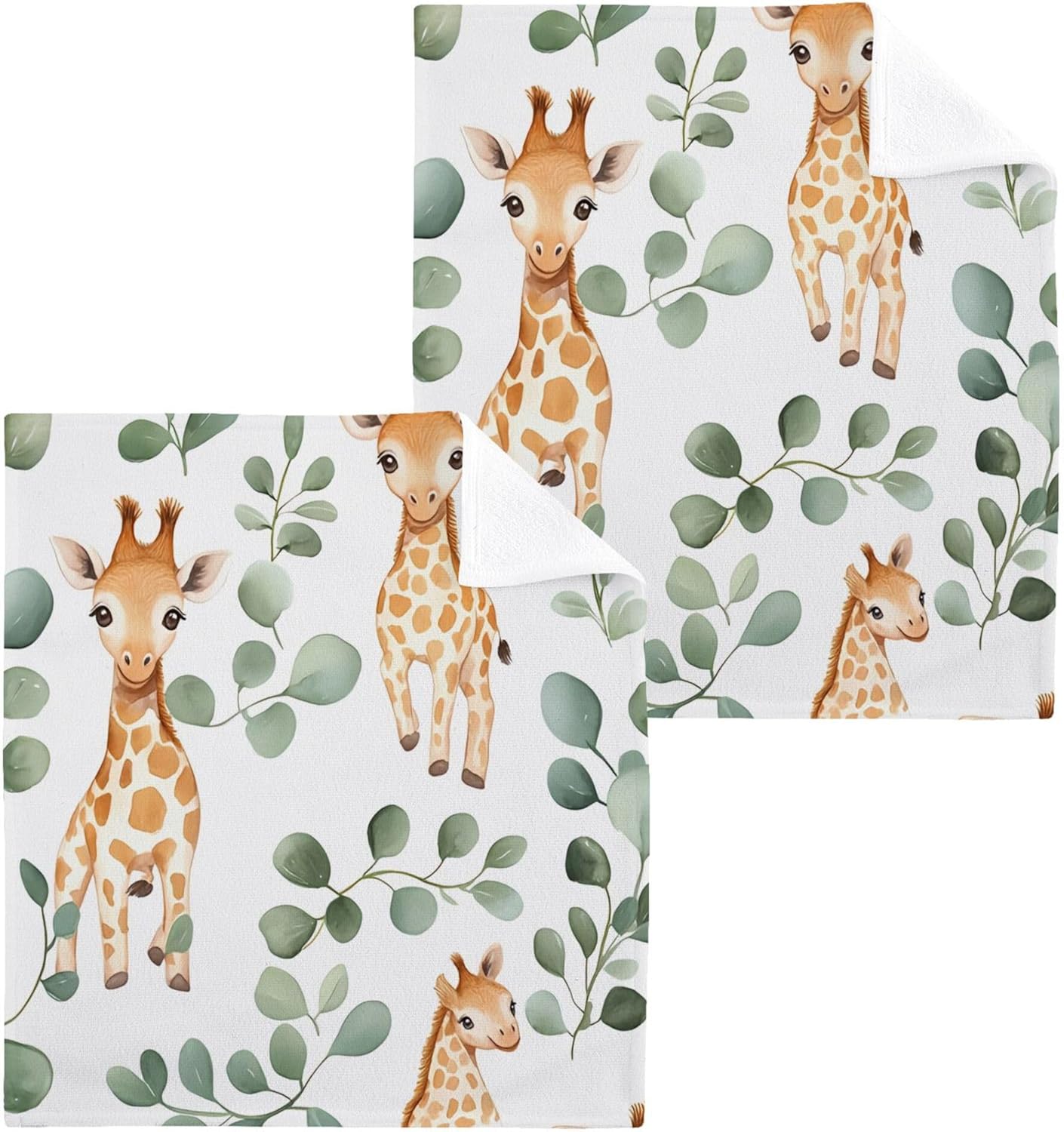 Cute Giraffe Washcloths for Adults Kids