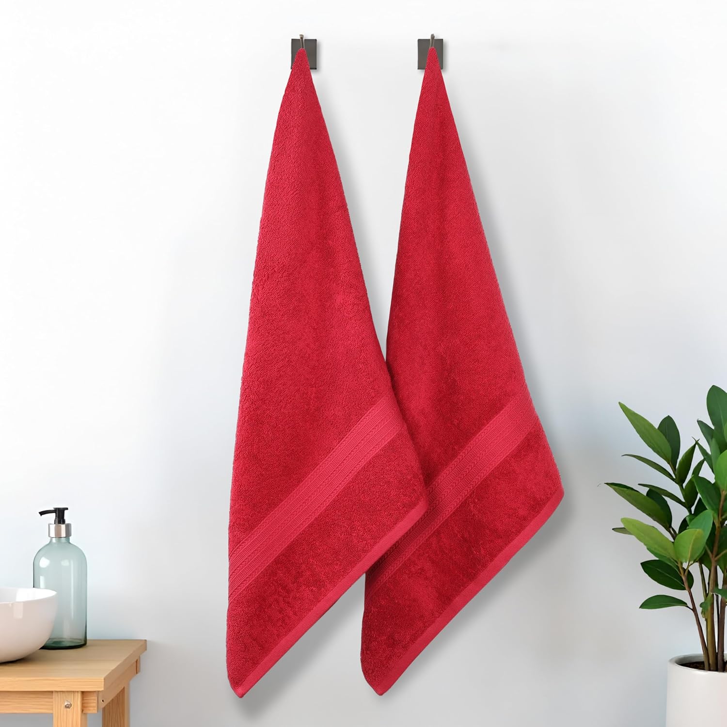 Eco-Friendly 2-Piece Bath Towel Set for Adults and Kids