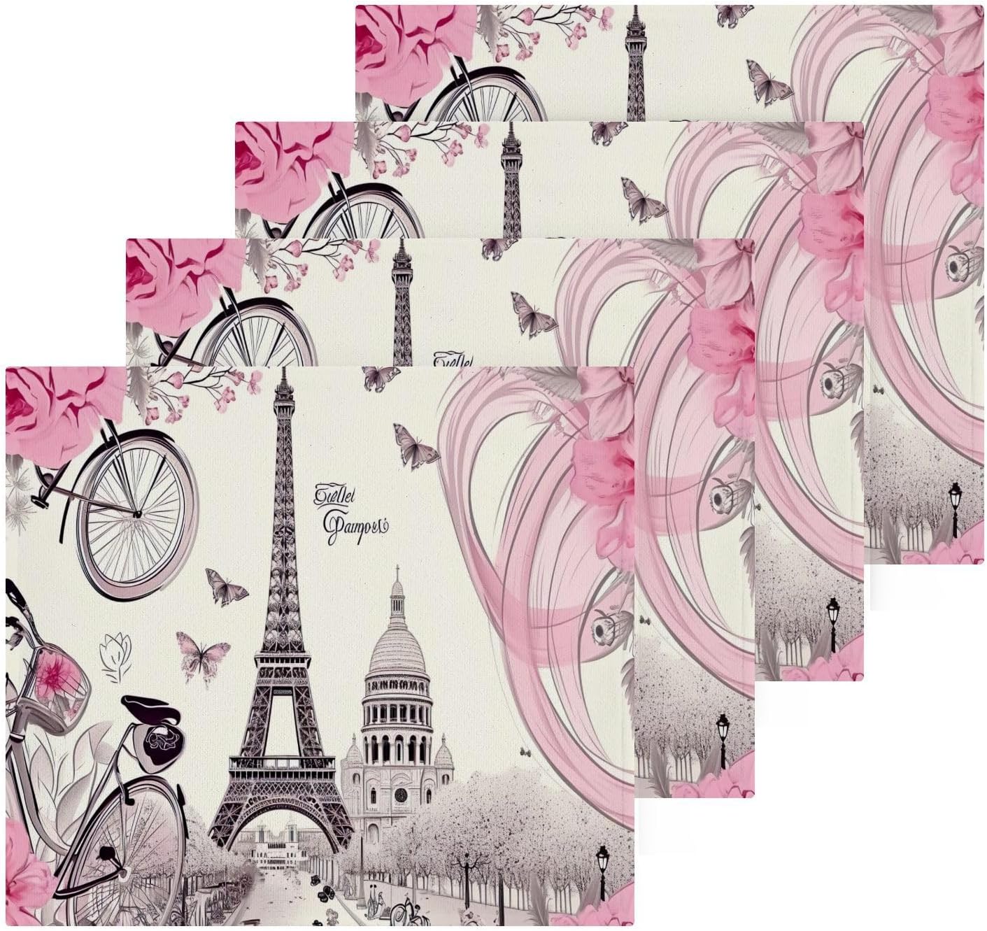 Eiffel Tower Washcloths 2-Pack