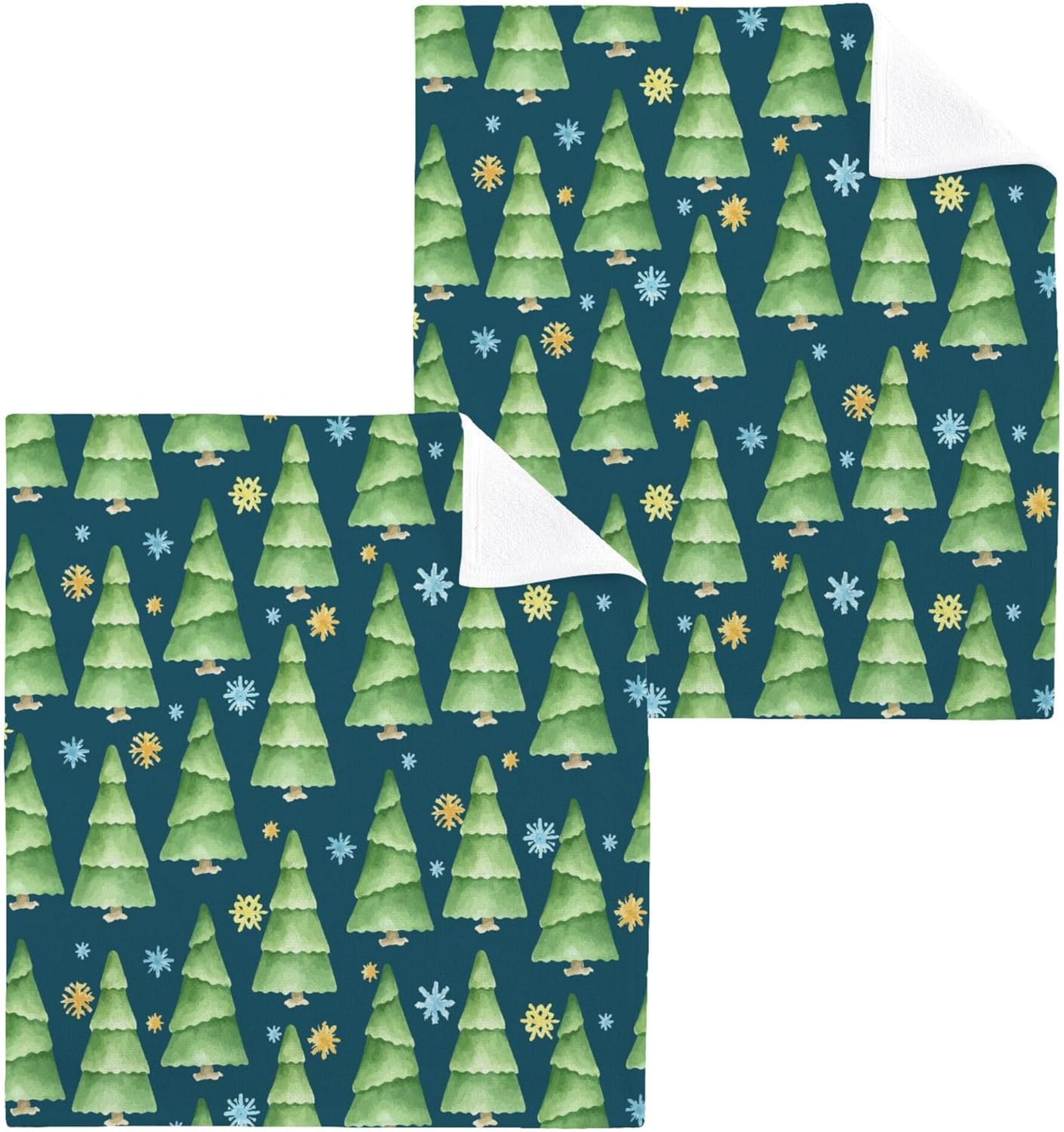 Xigua Christmas Tree Washcloth Set