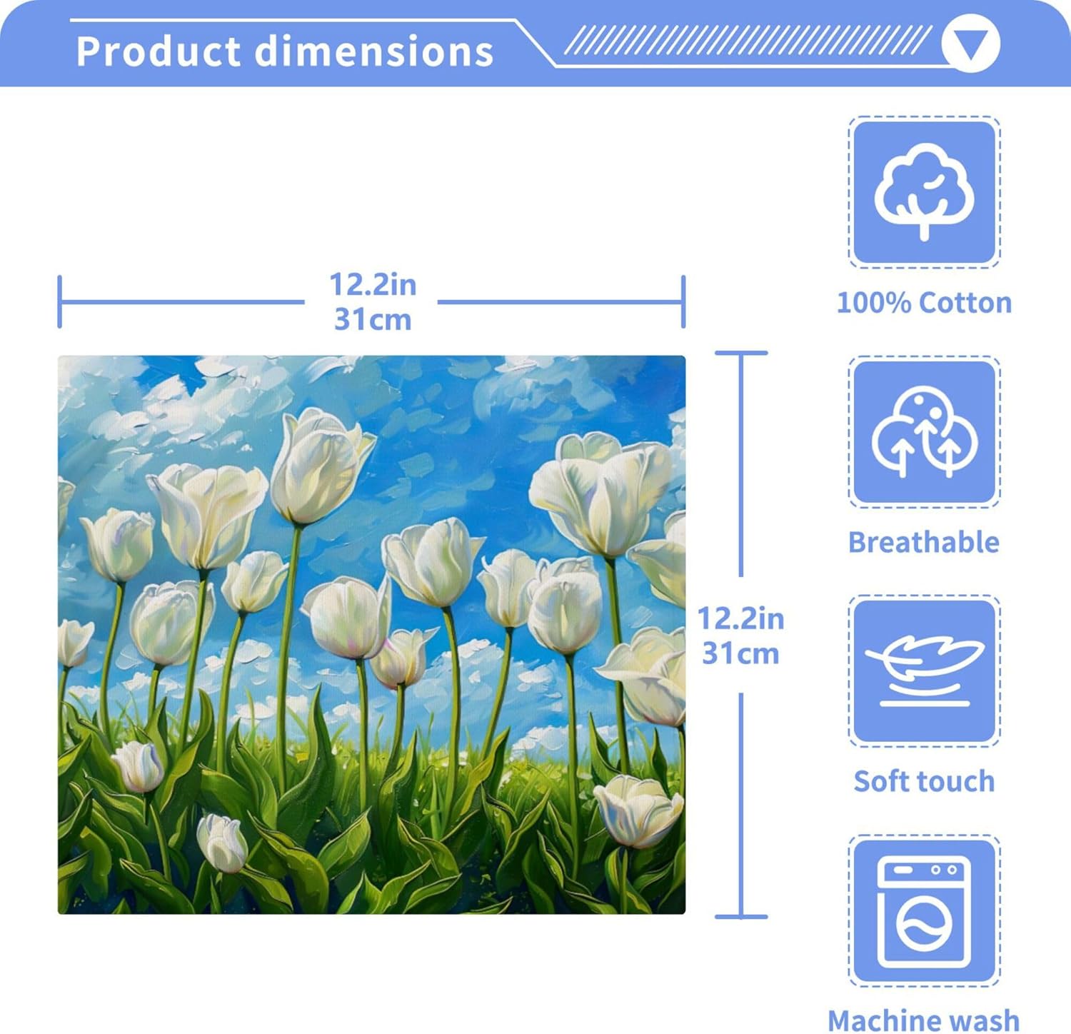 Elegant Tulip- Shaped Washcloth Set for Fast Drying Cleaning More