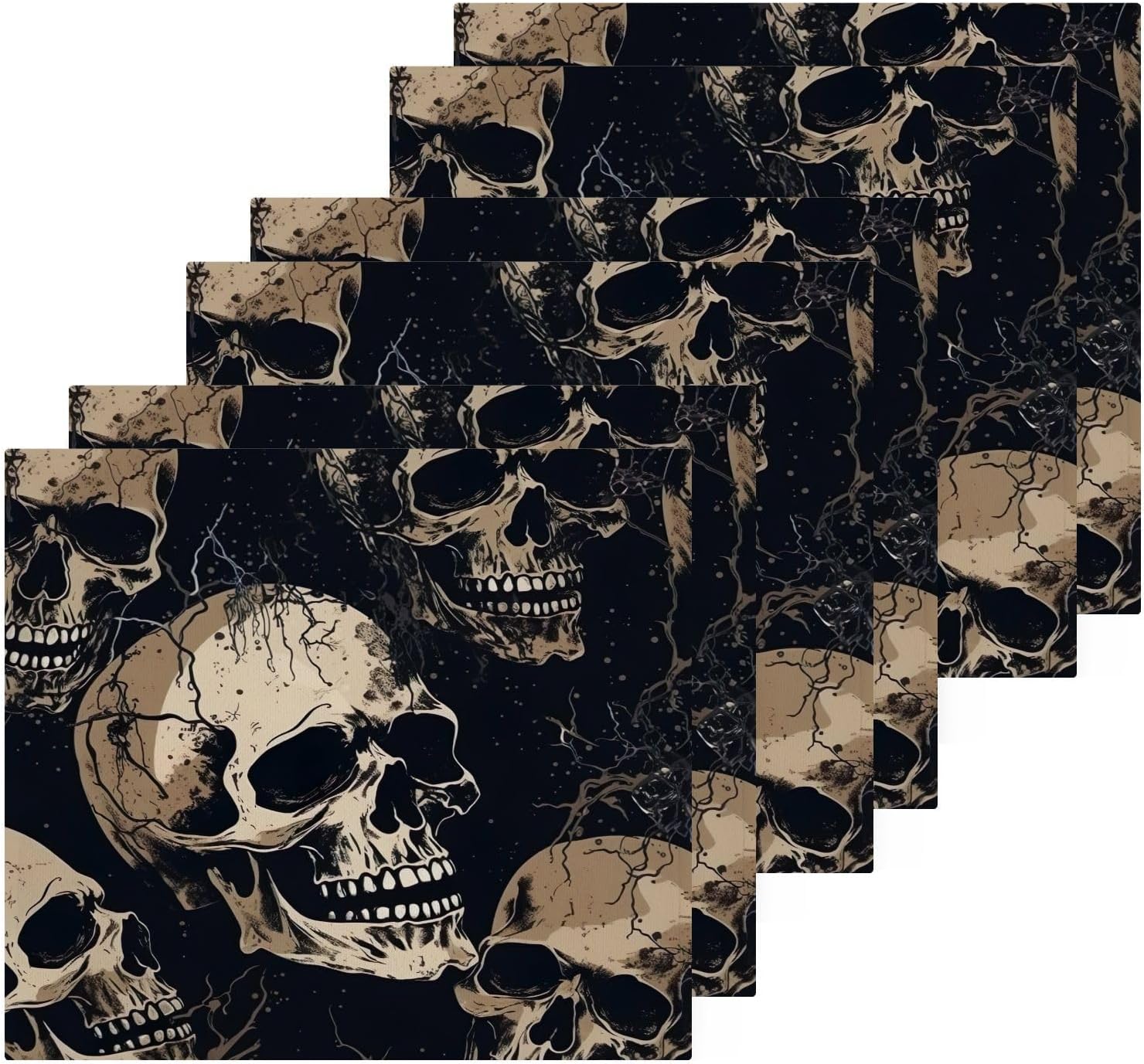 Set of 2 Skull Wash cloths for Baby Adults