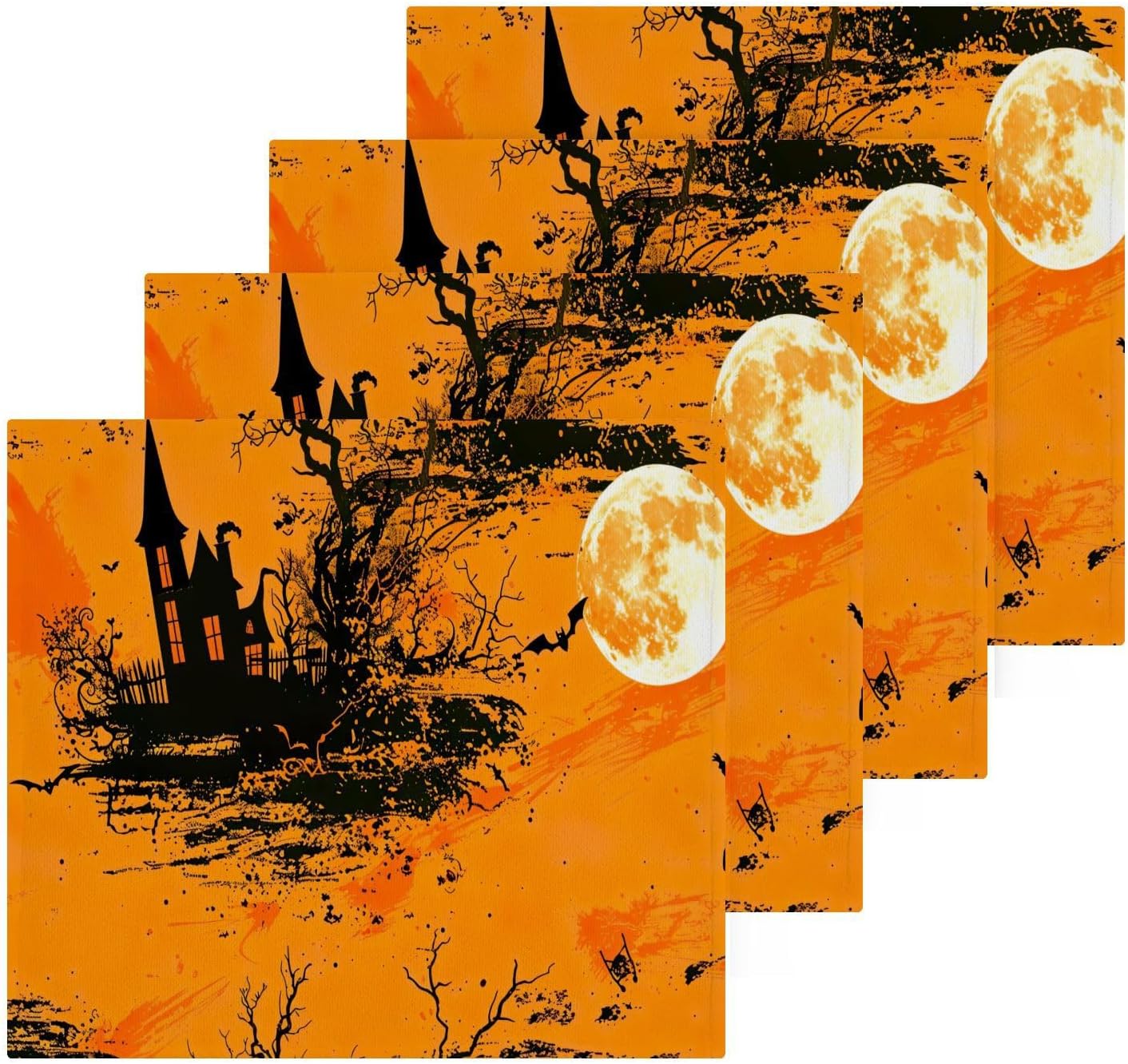 Halloween Castle Washcloth 2-Pack Soft ReusableabsorbentdadrulebirthdayLOVEAdorableHappyHalloweenCastleAwesome