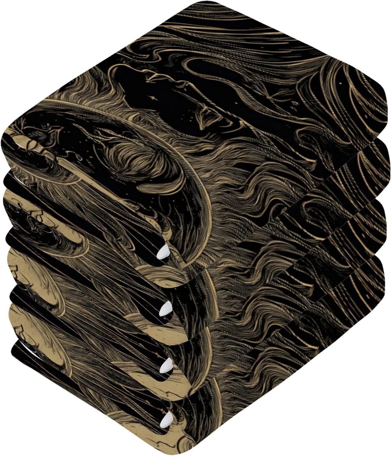 Xigua Sun and Moon Washcloths Set of 2 - 12x12 Inch
