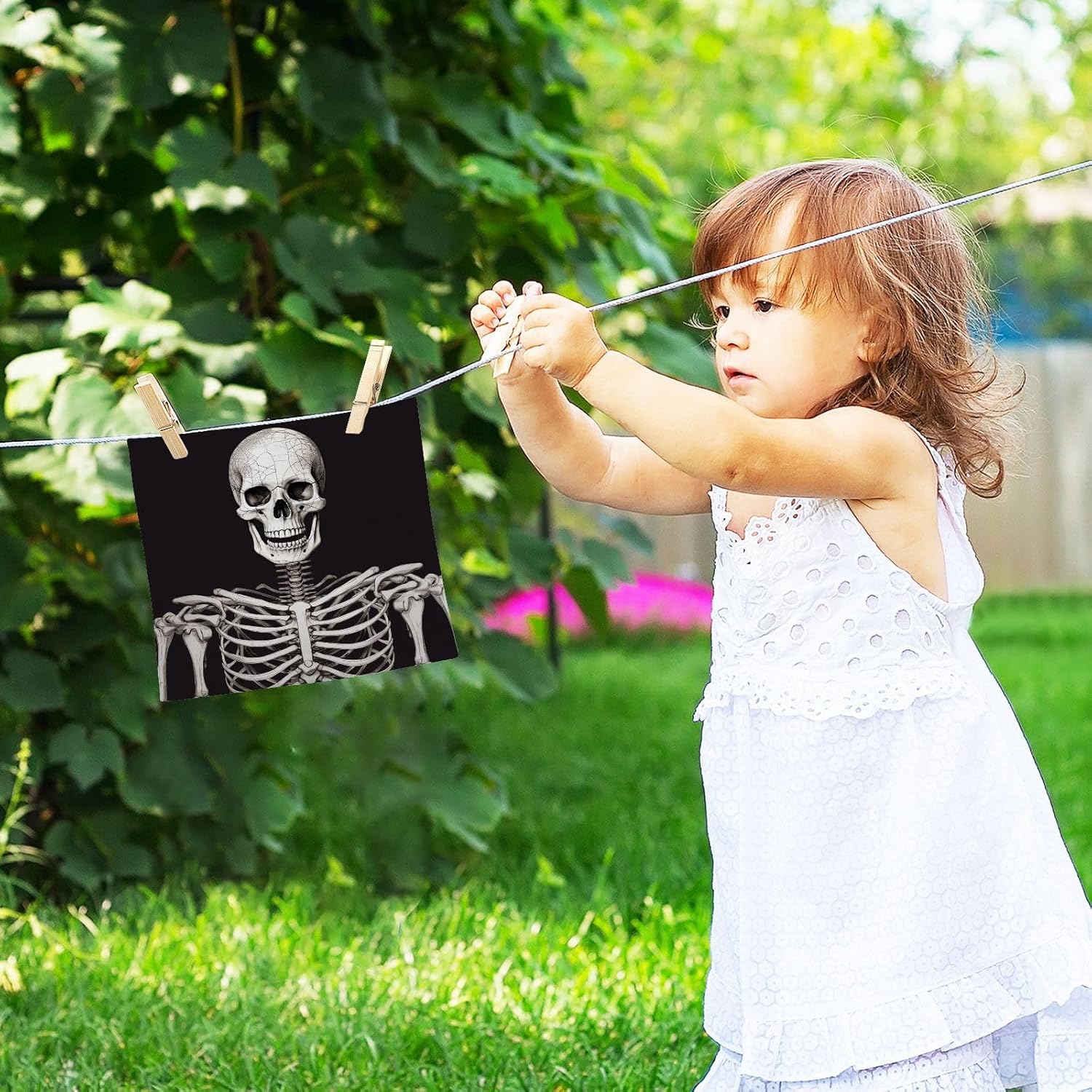YETTASBIN Skull Washcloths 2 Pack Soft Absorbent Towels