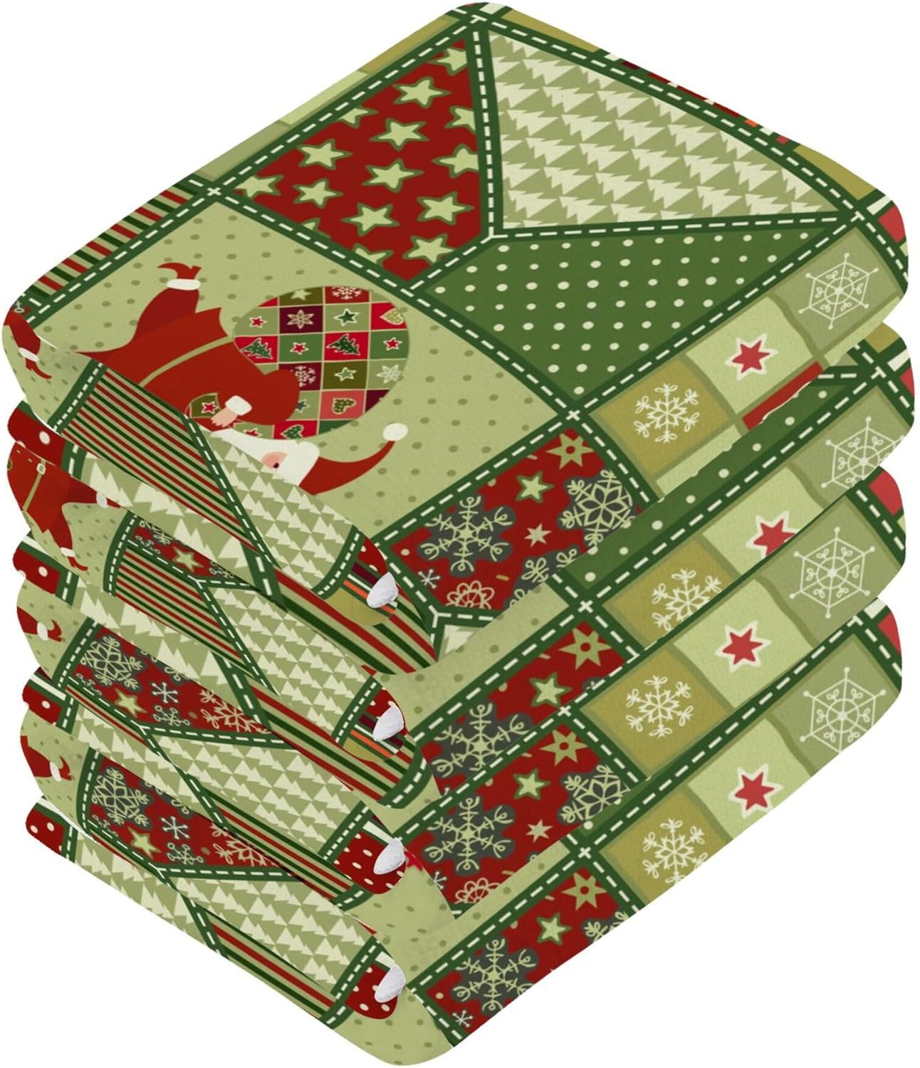 Xigua Christmas Santa Claus Washcloth Set