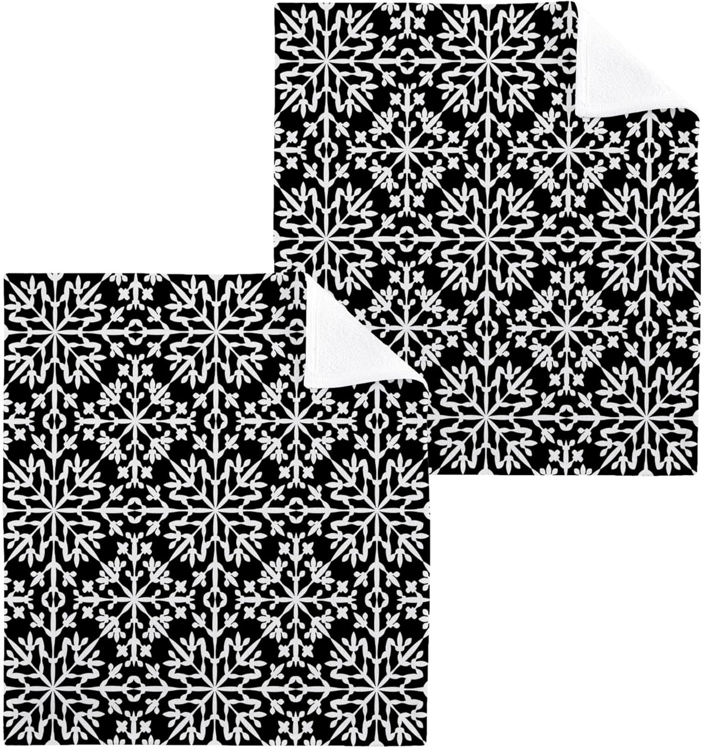 XiguaChristmas Snowflake Washcloth Set