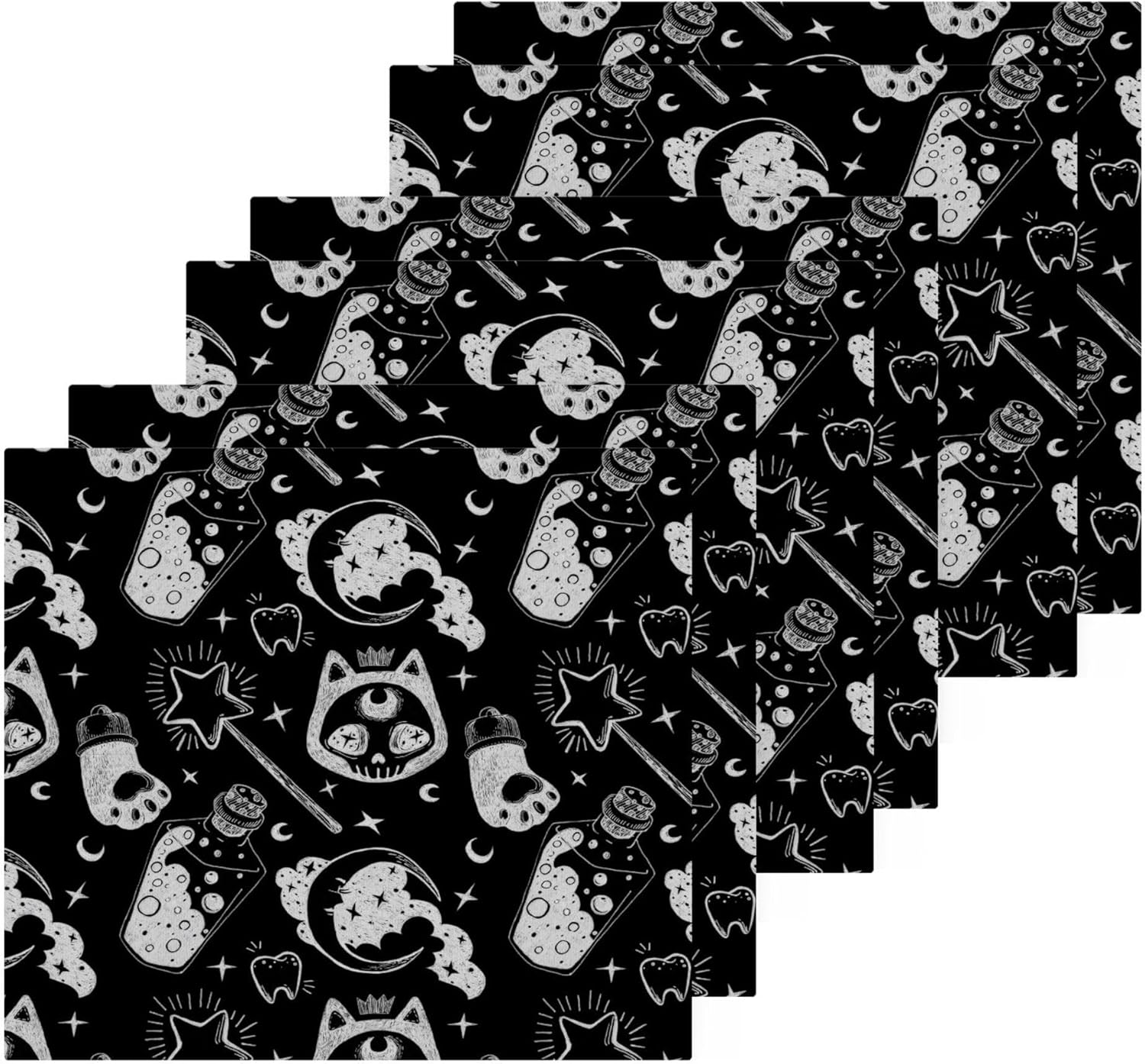 Halloween Cat Washcloth Set for Wash Drying and Cleaning