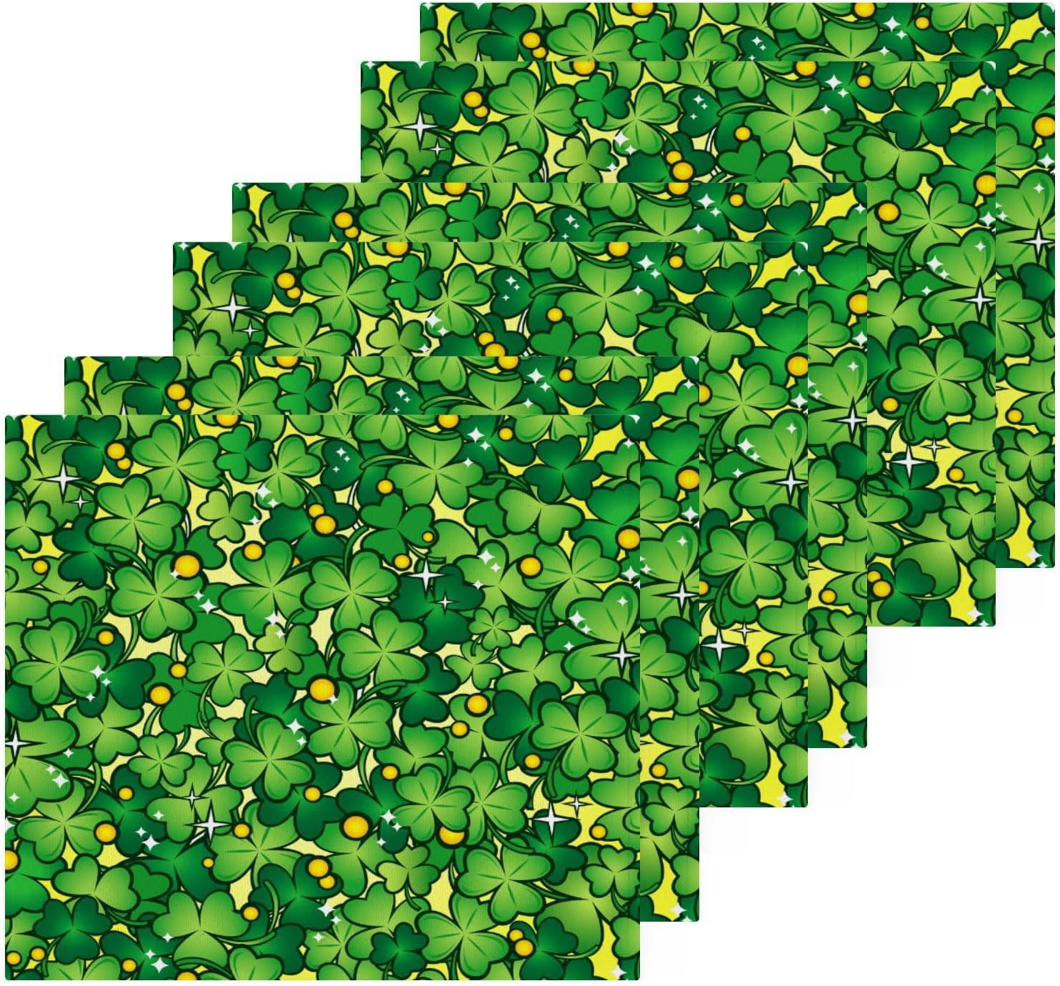 St Patricks Day Shamrock Soft Absorbent Washcloth Set of 2