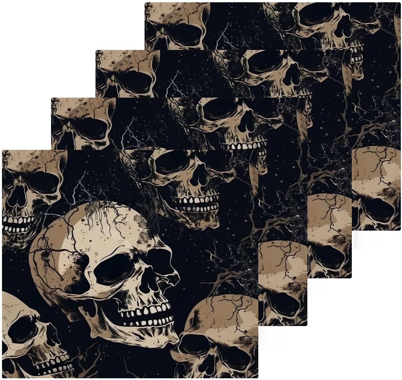 Set of 2 Skull Wash cloths for Baby Adults