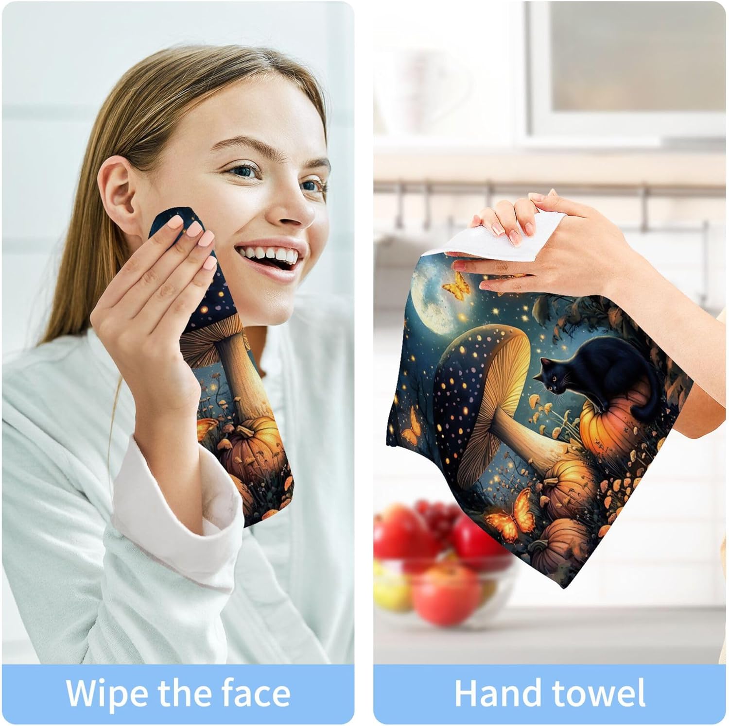 Mushroom Washcloth Set for Home Travel