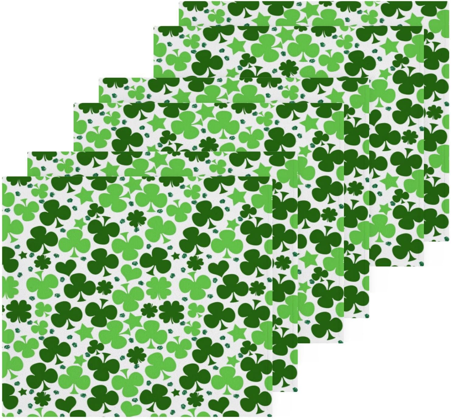 St Patricks Day Clover Washcloth Towels