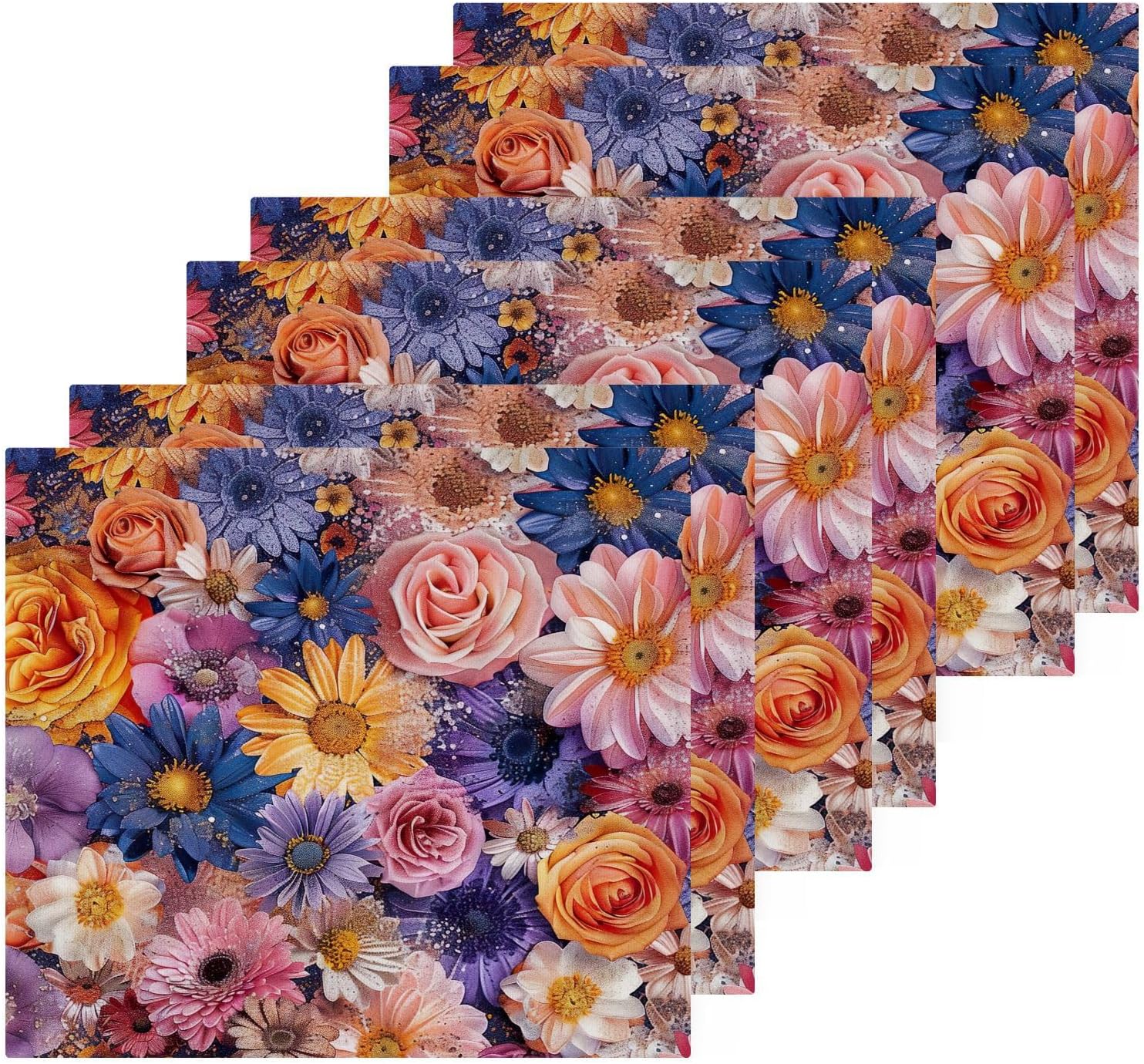 Yetinas Bin Peony Flower Washcloths 2-Pack