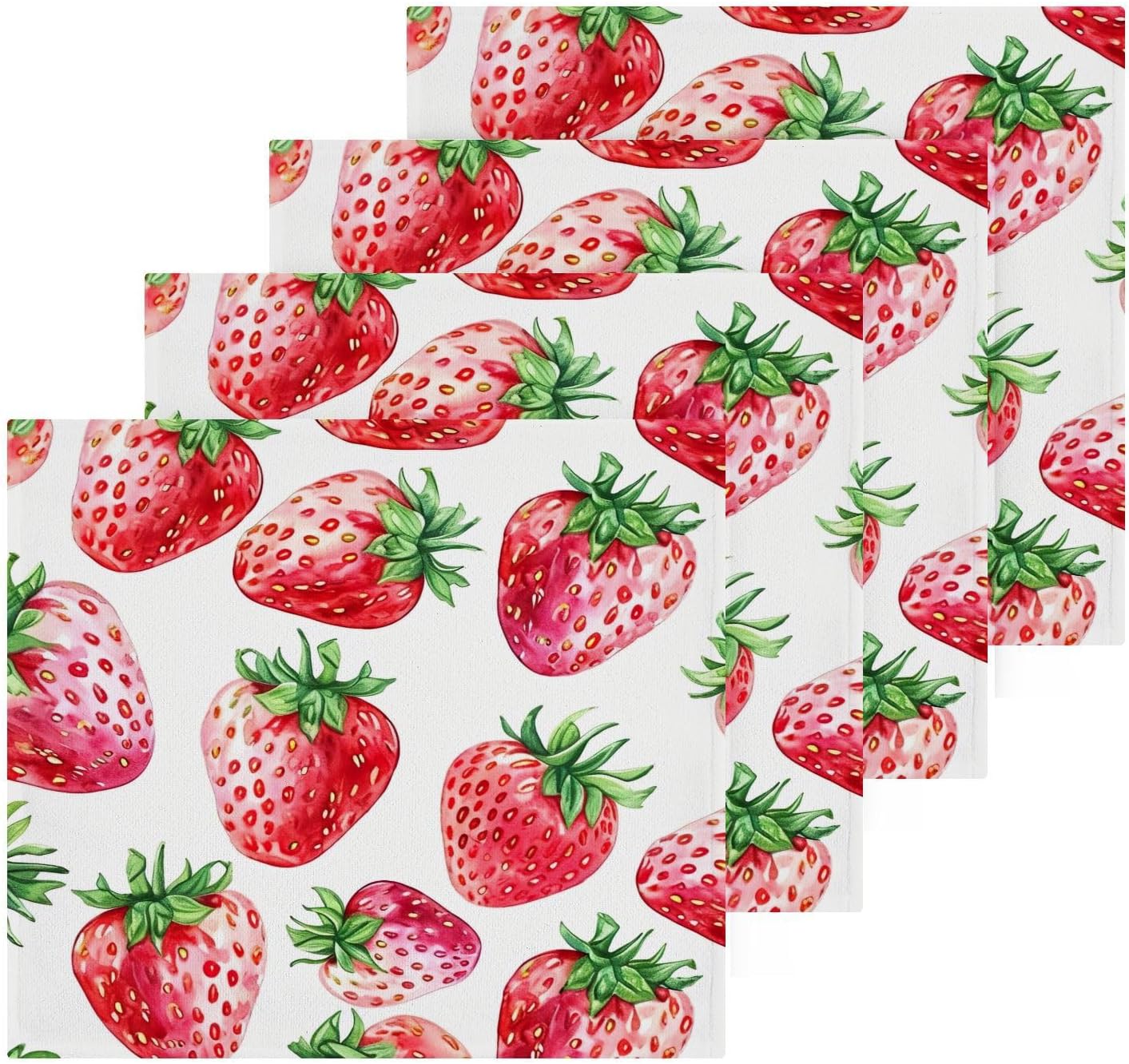 Strawberry Soft Washcloth Set for Faces and BATH