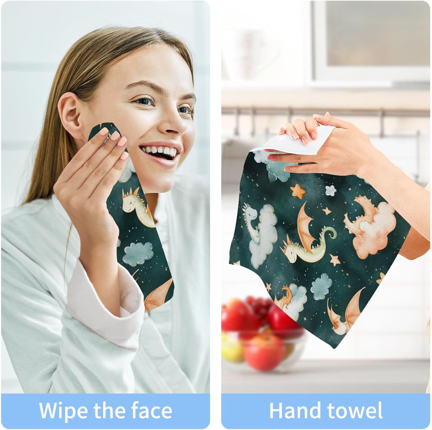 Xigua Cute Dragons Washcloth Set