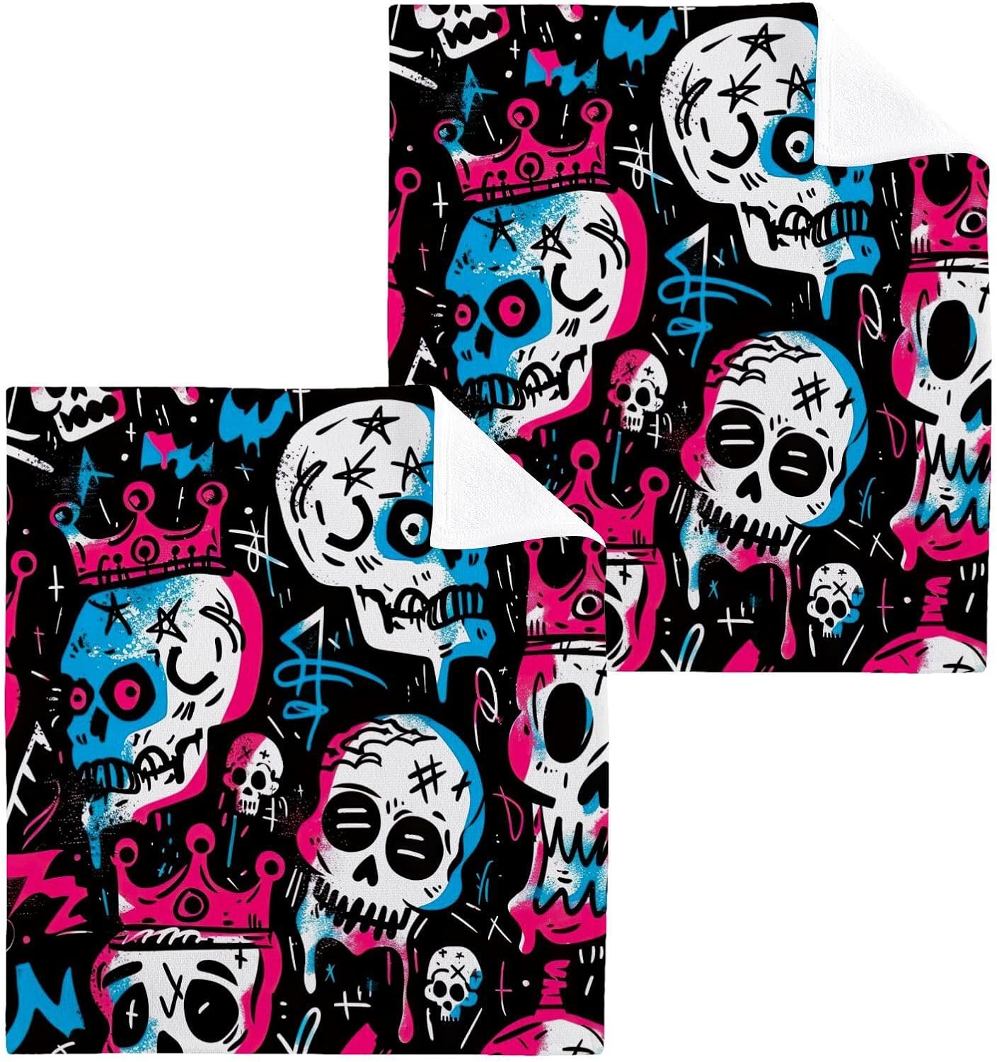 Yetitasbin Skull Washcloth Set 2-Pack