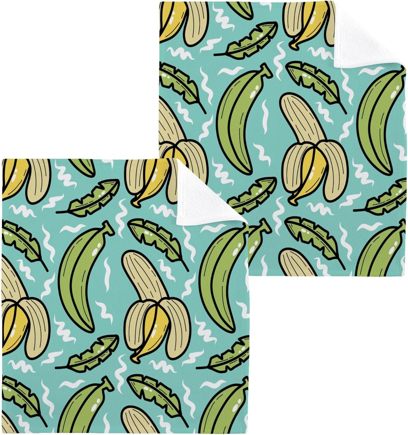 Xigua Banana Pattern Washcloth Set