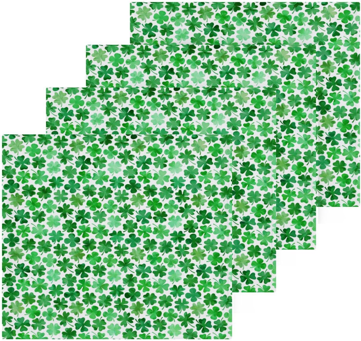 St Patricks Day Soft Washcloth SetReusable Washable