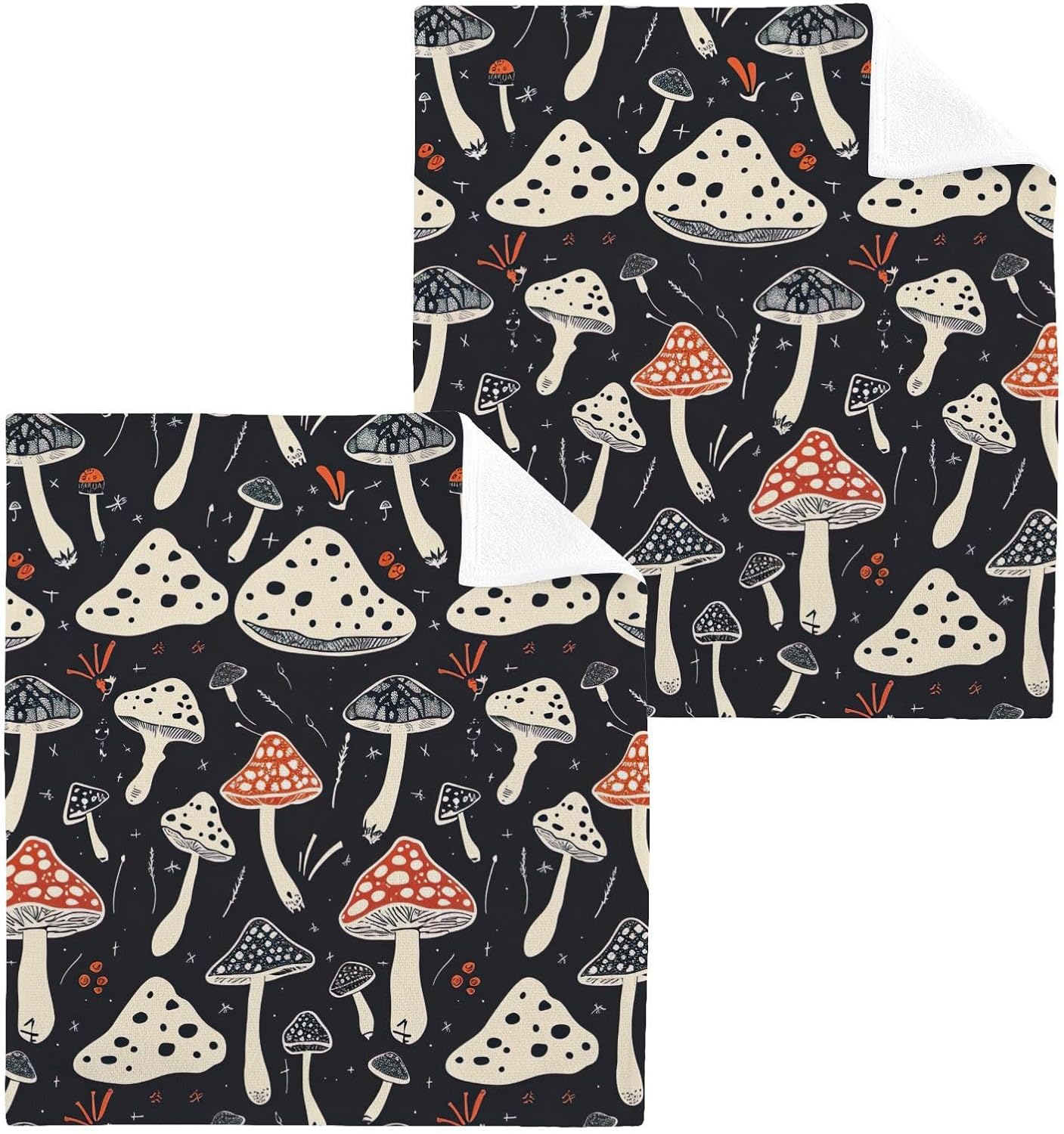 Mushroom Washcloth Set for Face and Hand Soft and Reusable