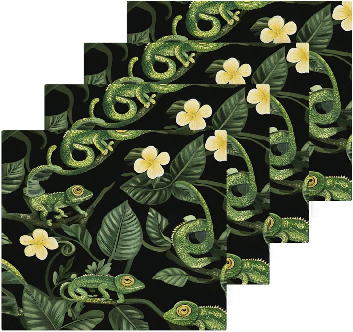 Xigua Green Chameleons multi-purpose washcloths