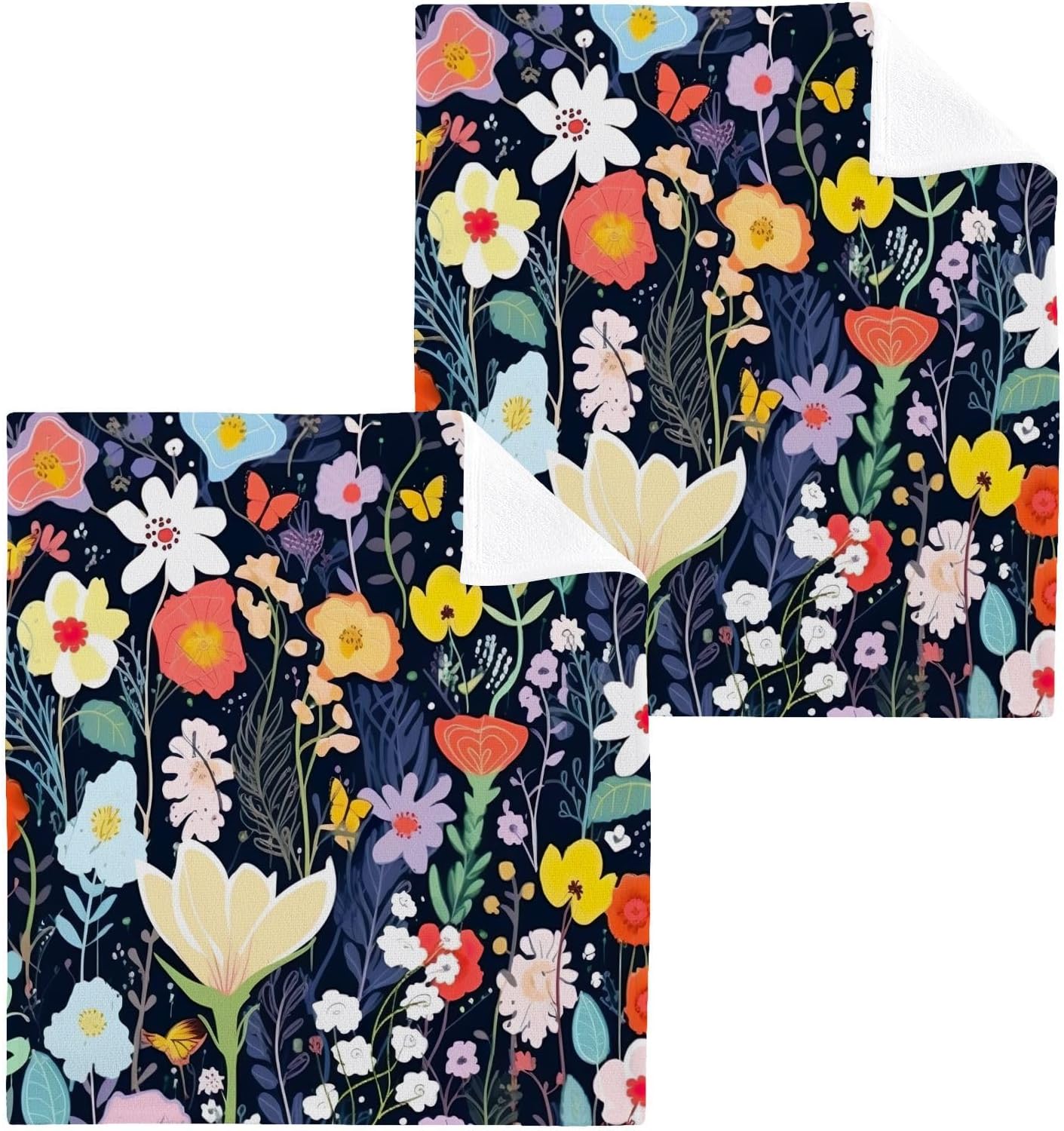 Sturdy Washcloth Set - Soft Absorbent Face Towels for Bath Swim Travel