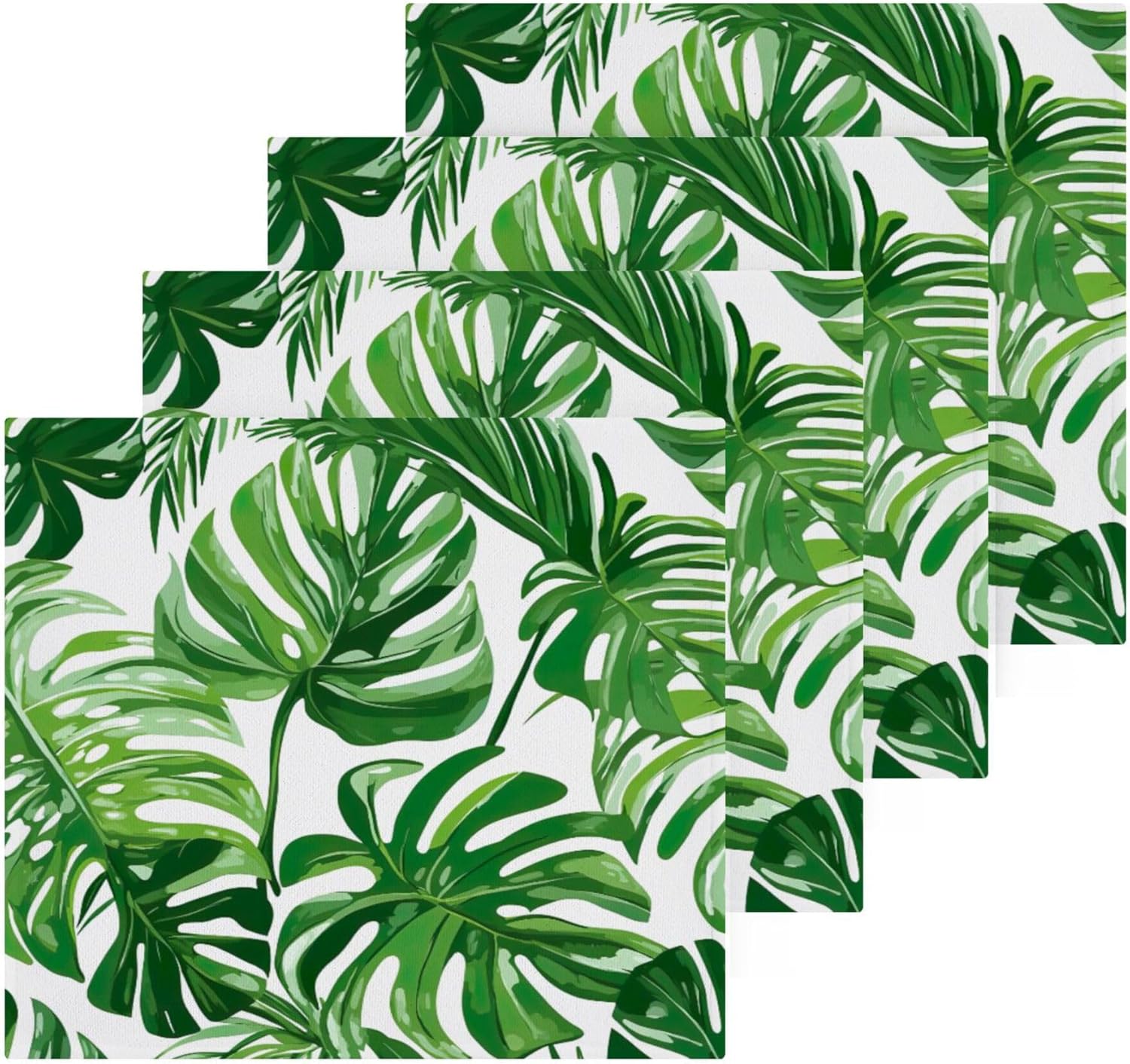 Tropical Leaves Washcloth Set