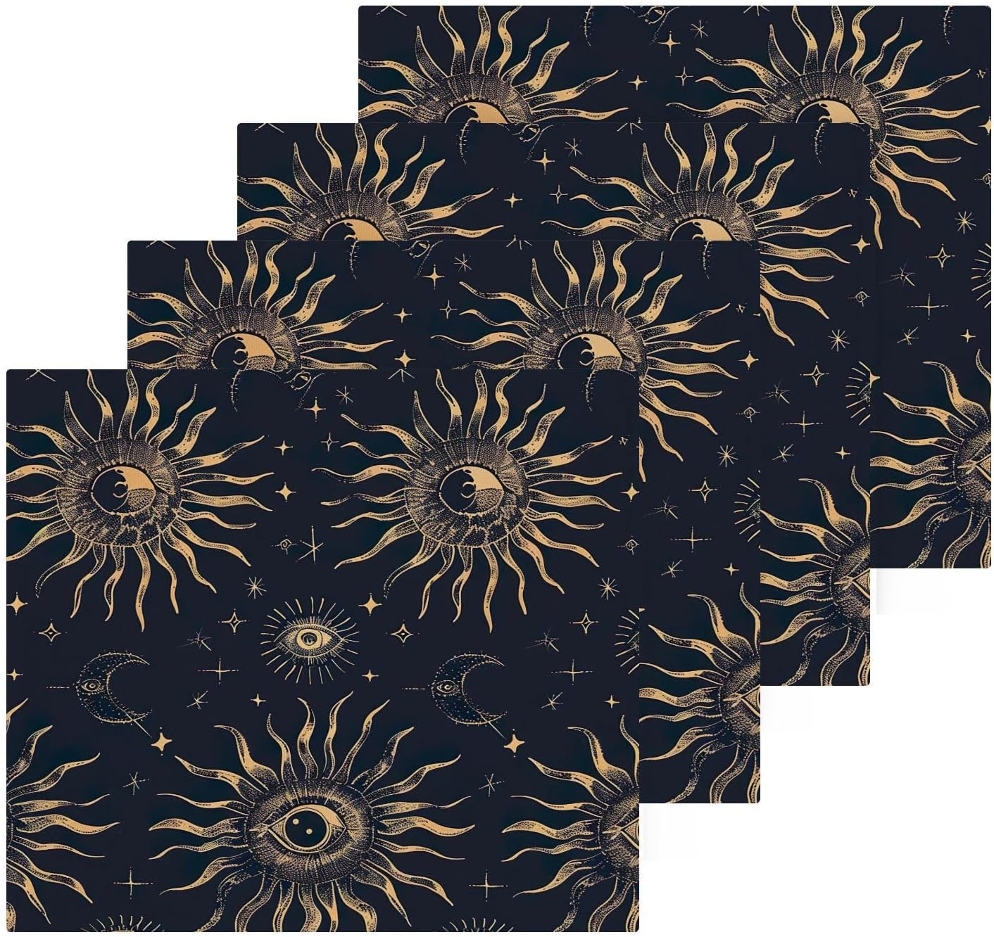Sun Moon Washcloth Set