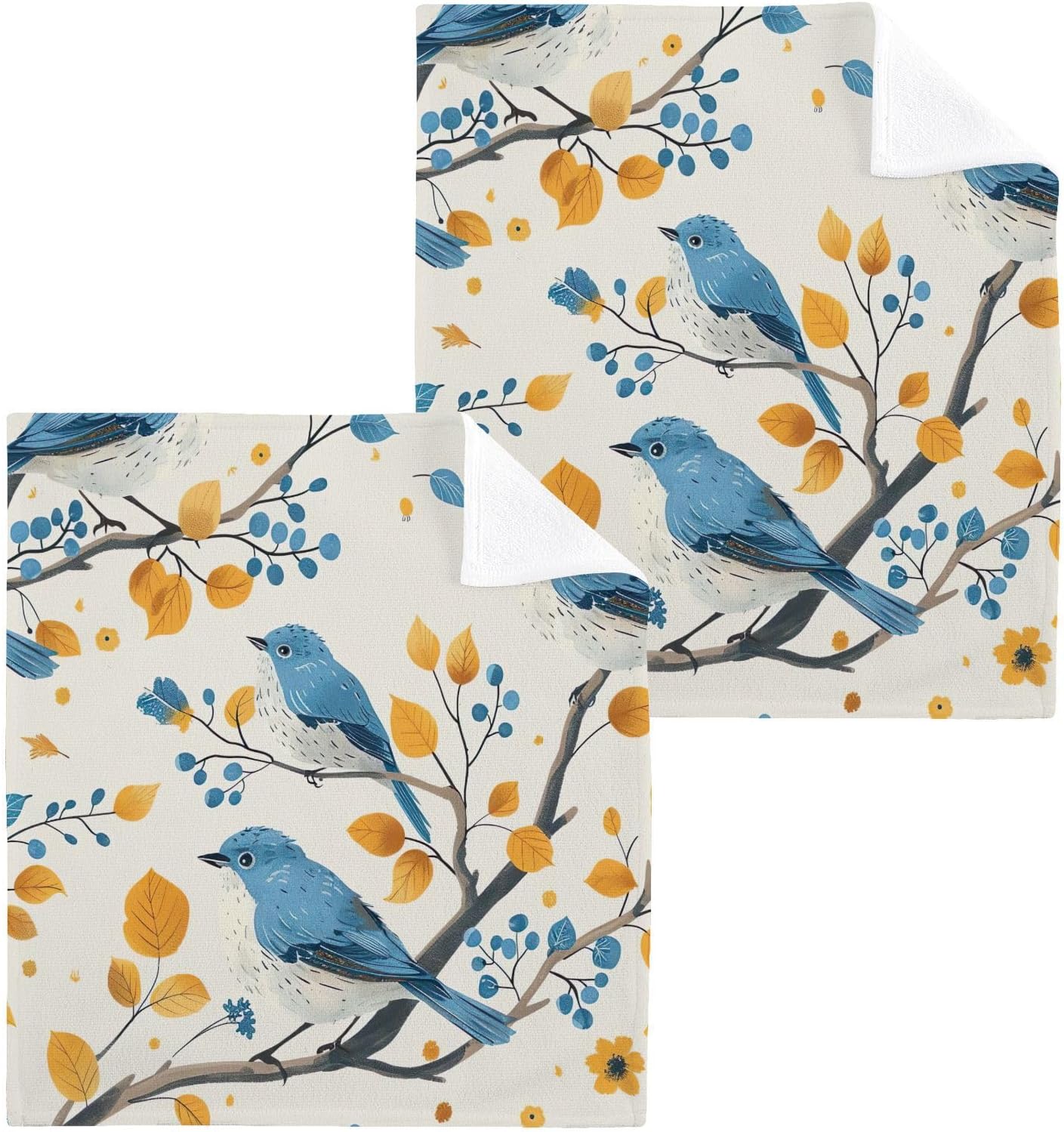 Sleek Soft Birds Twig Washcloth 2 Pack
