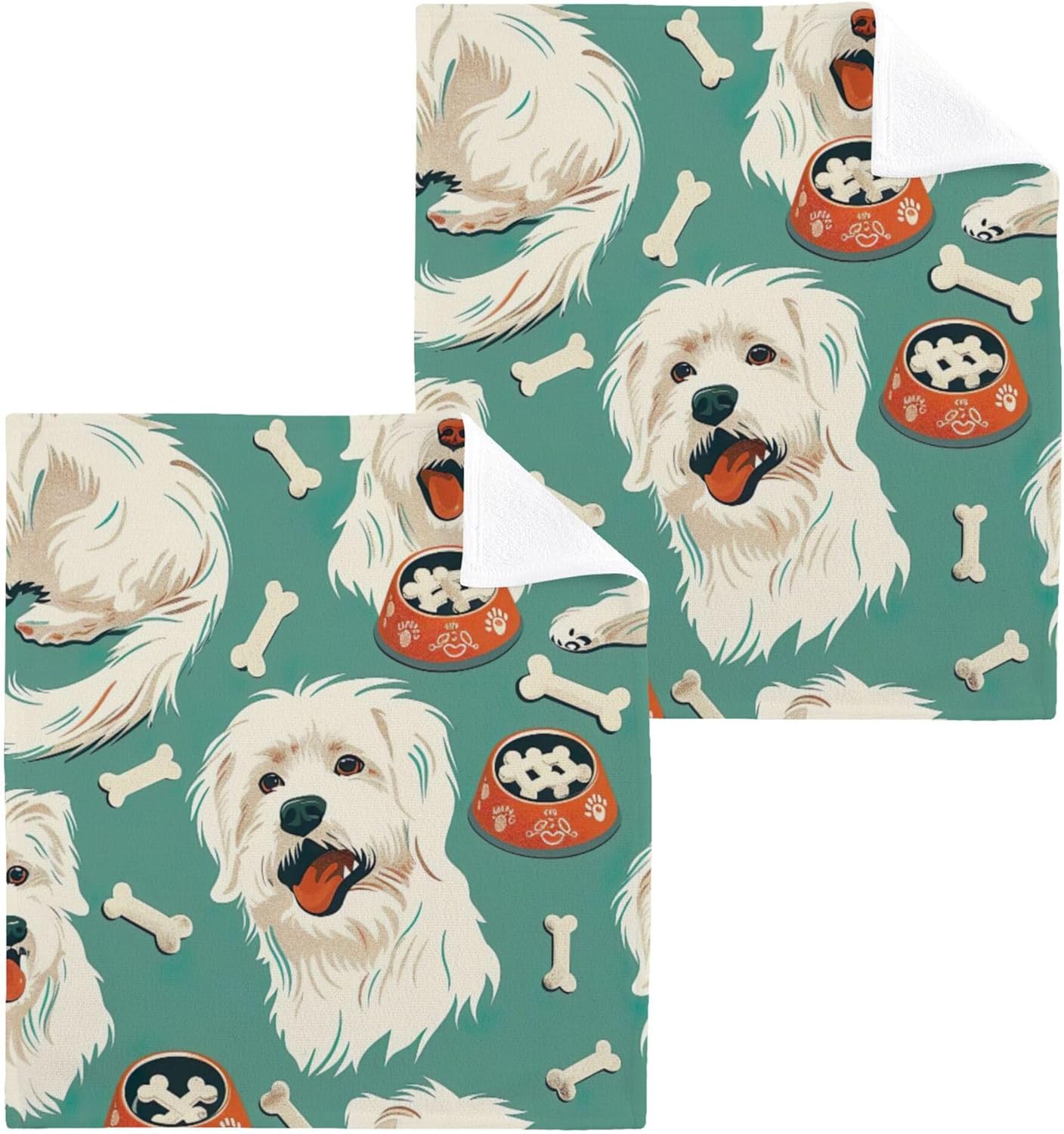 Xigua Super ABSORBENT Cute Dogs Bath Face Cloths