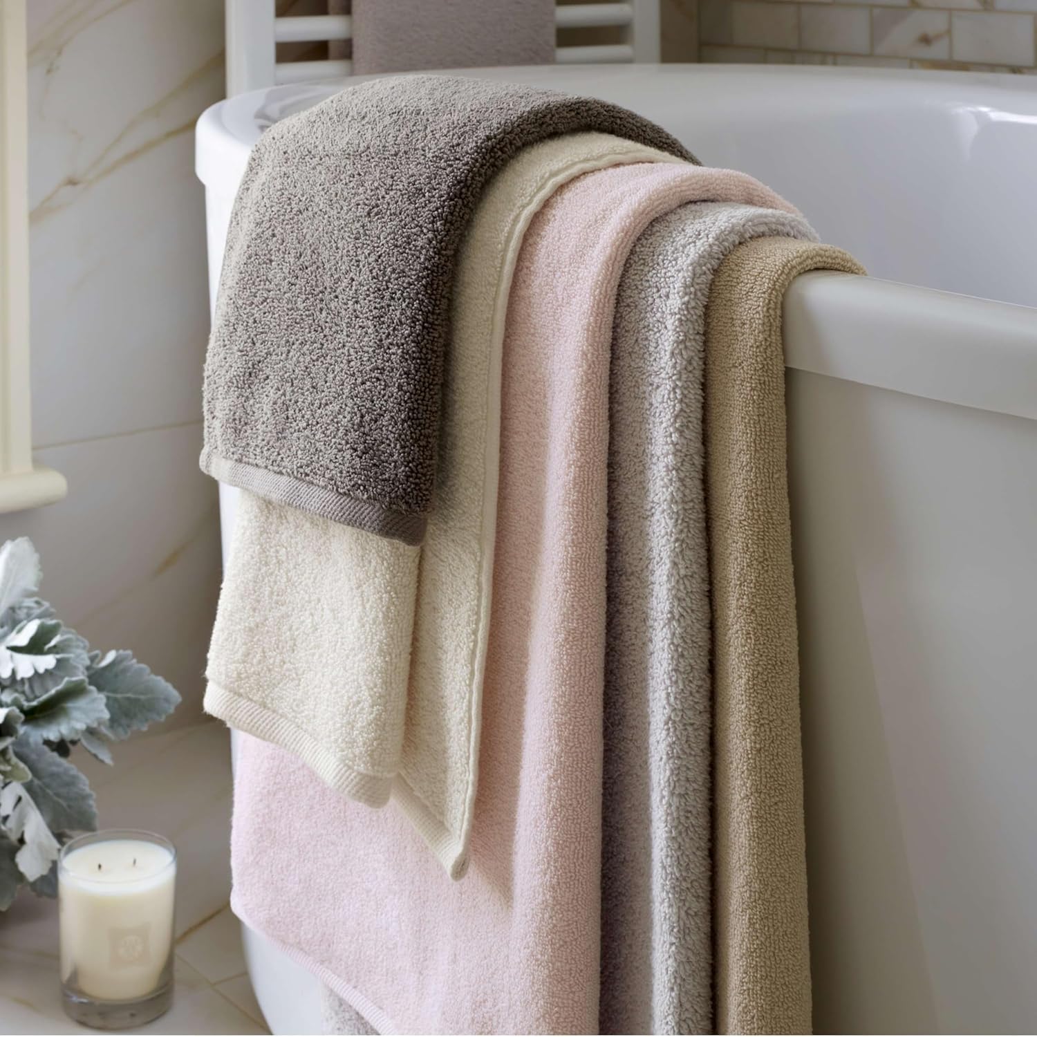 Pine Cone Hills Luxurious Shale Towel Washcloth Grey Solid Pattern