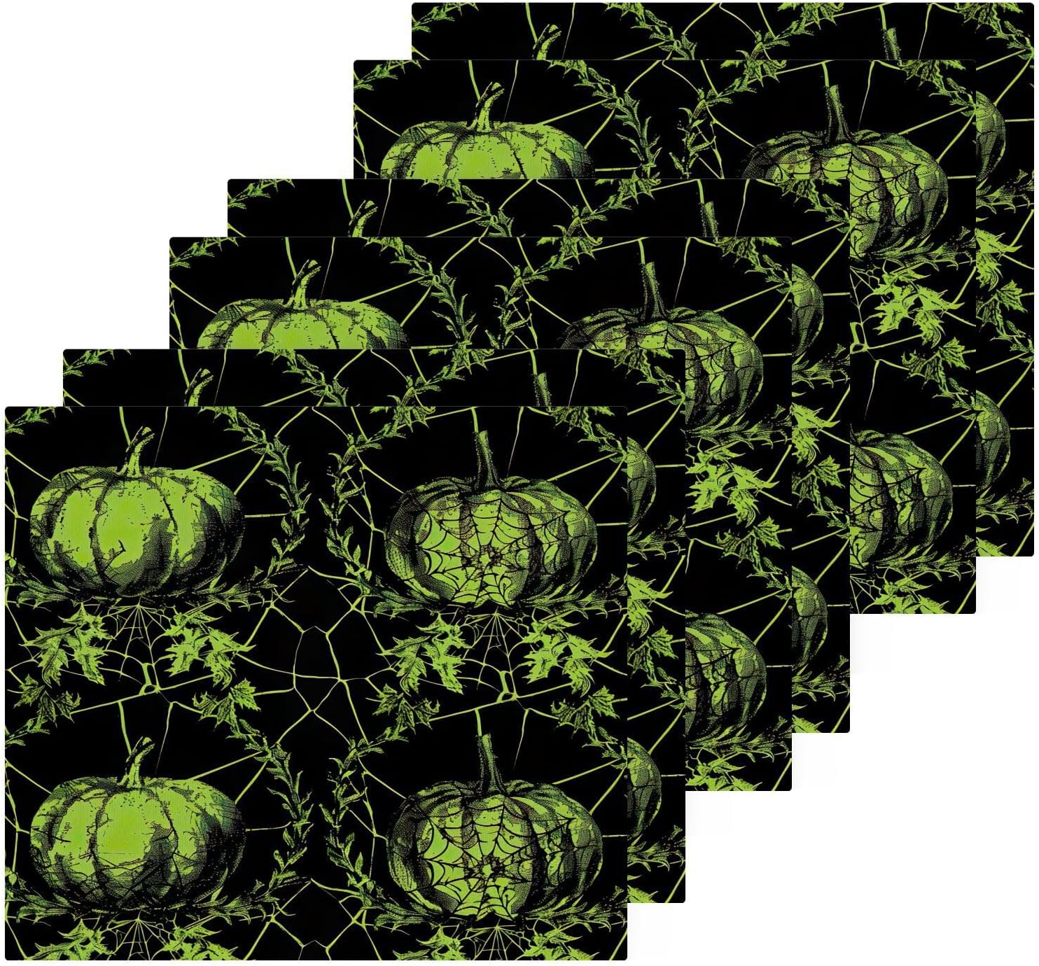 YETTASBIN Halloween Pumpkin Washcloths 2 Pack 1
